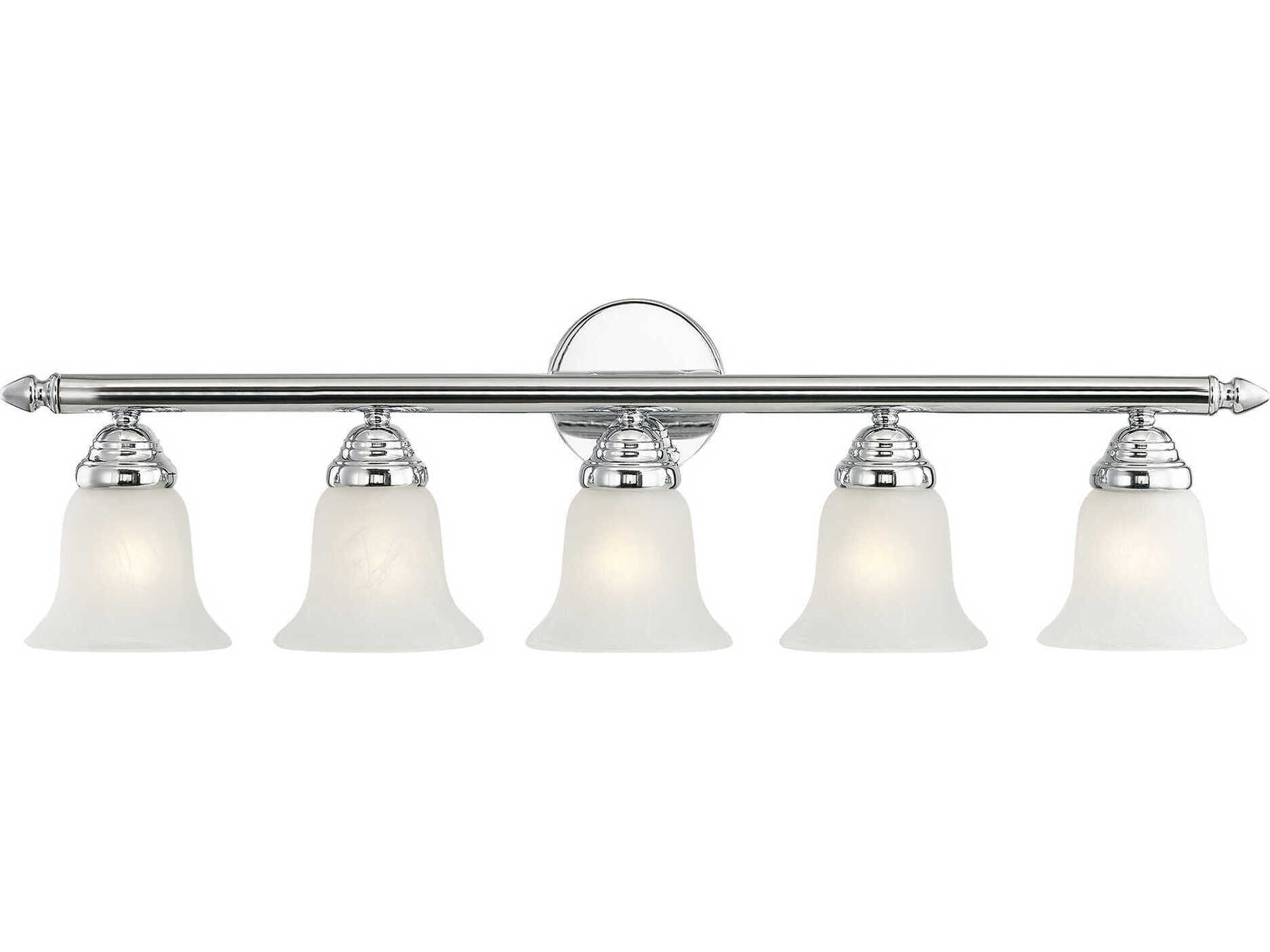 Livex Lighting Neptune 5-Light Polished Chrome Glass Vanity Light