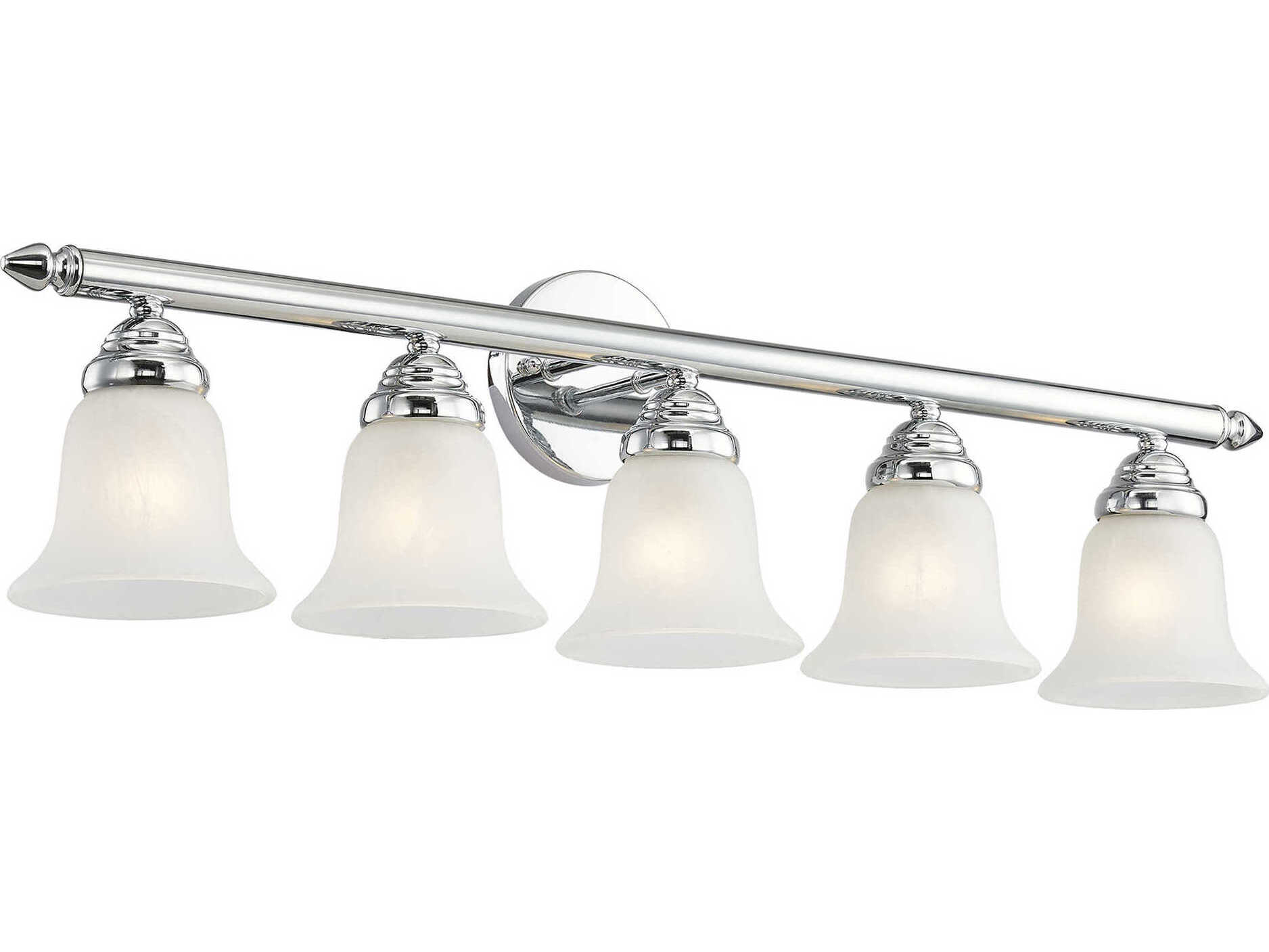 Livex Lighting Neptune 5-Light Polished Chrome Glass Vanity Light