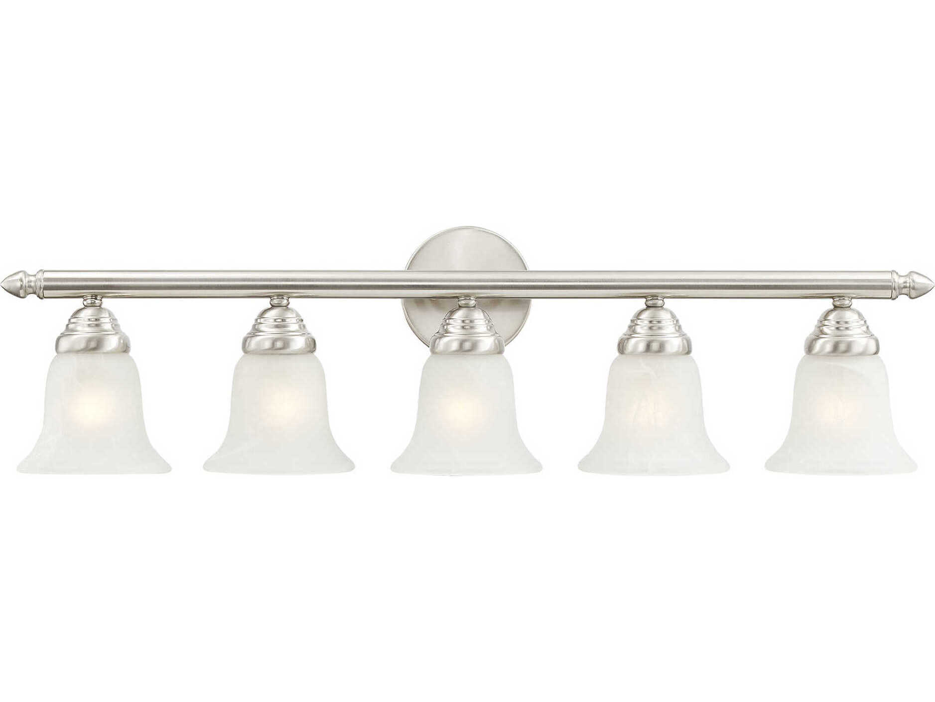 Livex Lighting Neptune 5-Light Brushed Nickel Glass Vanity Light