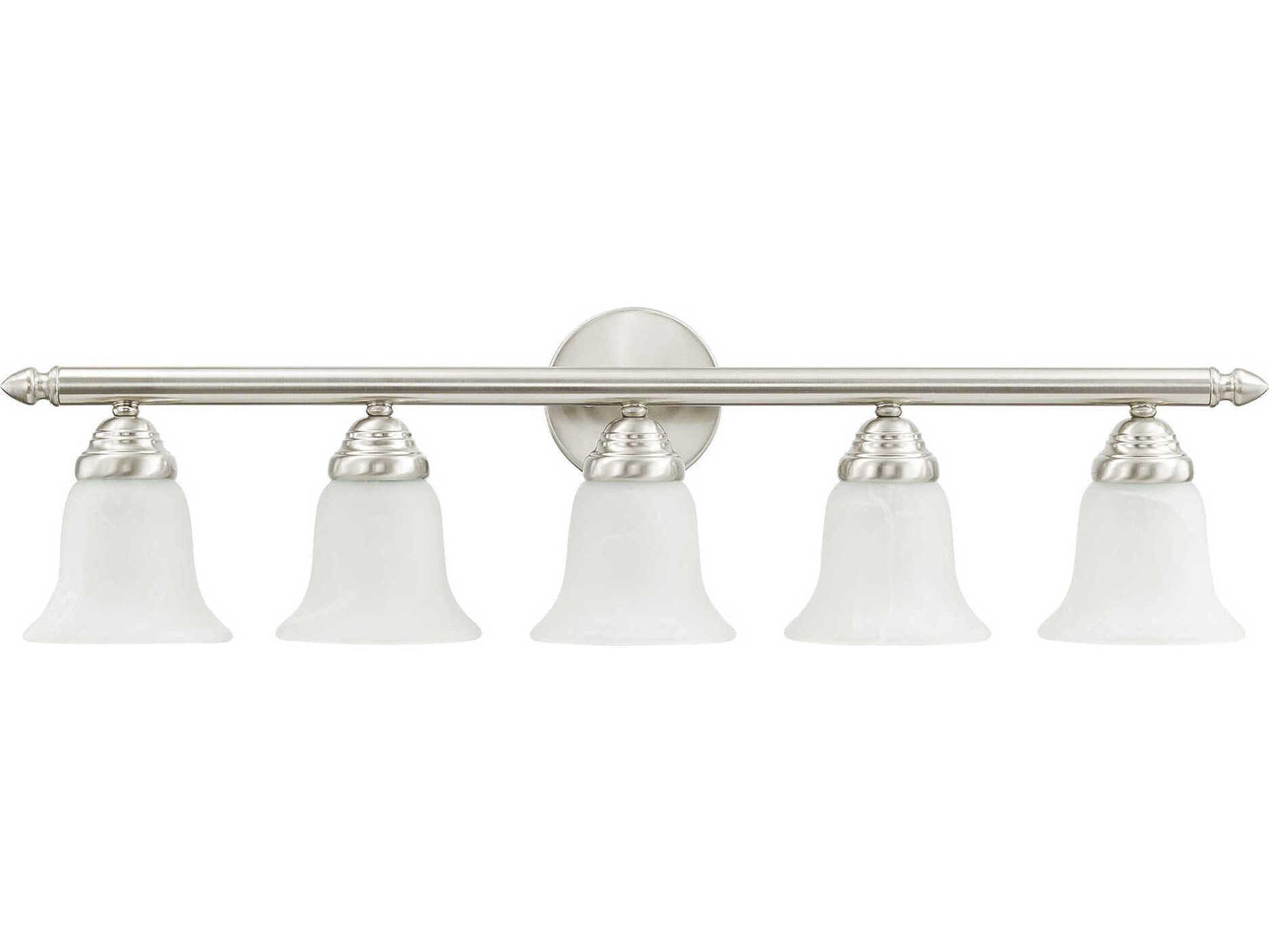 Livex Lighting Neptune 5-Light Brushed Nickel Glass Vanity Light