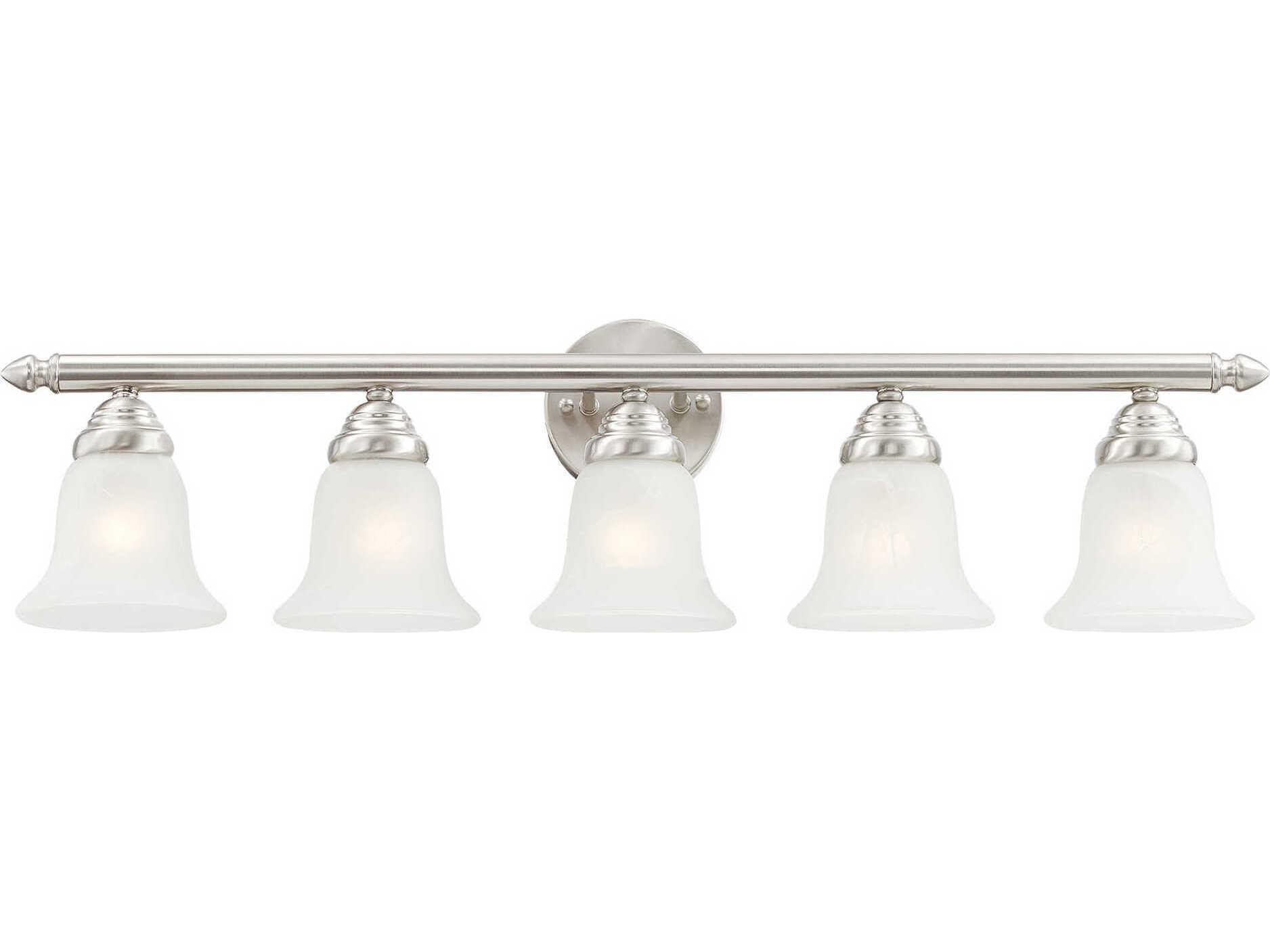 Livex Lighting Neptune 5-Light Brushed Nickel Glass Vanity Light