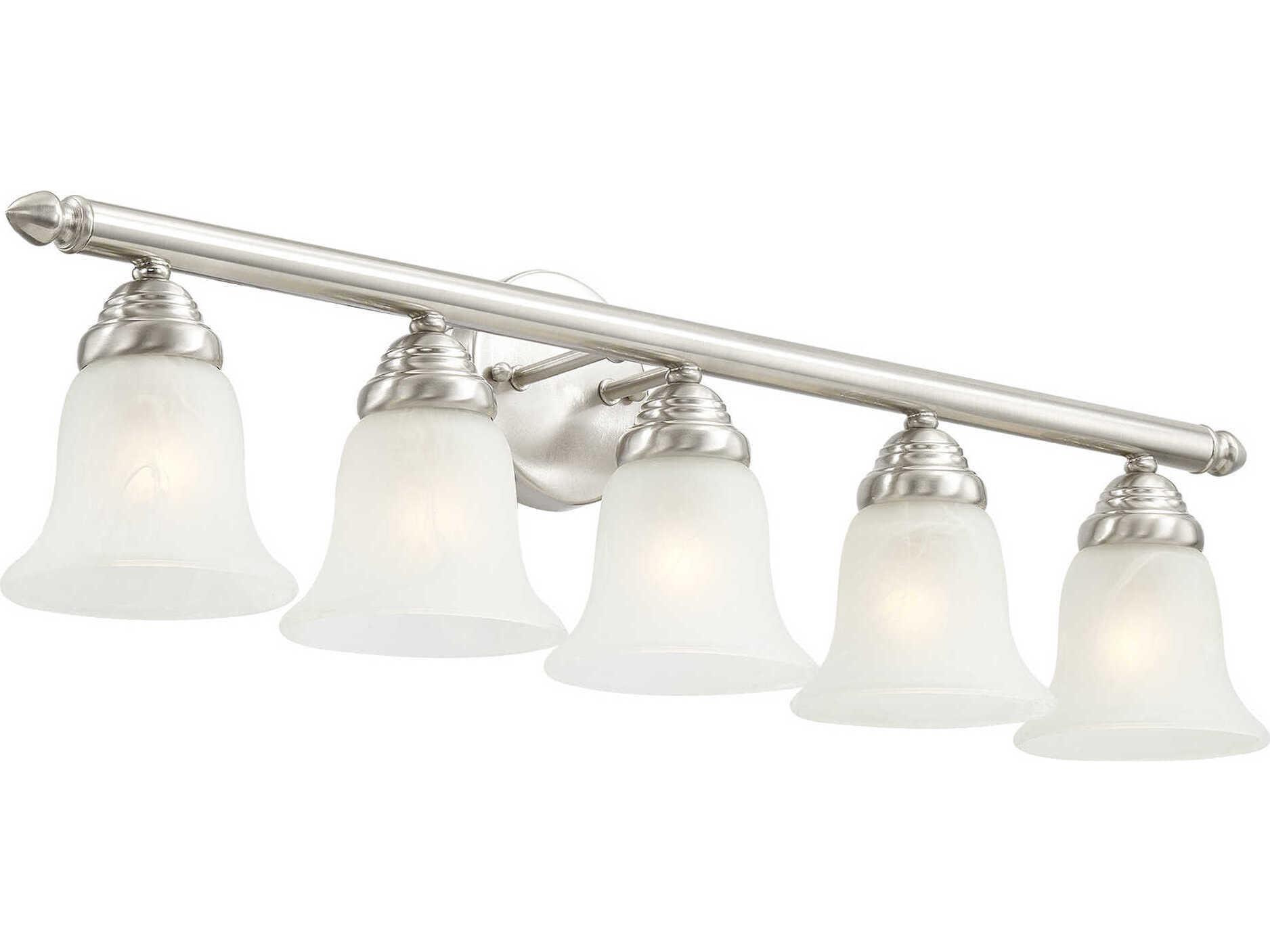 Livex Lighting Neptune 5-Light Brushed Nickel Glass Vanity Light