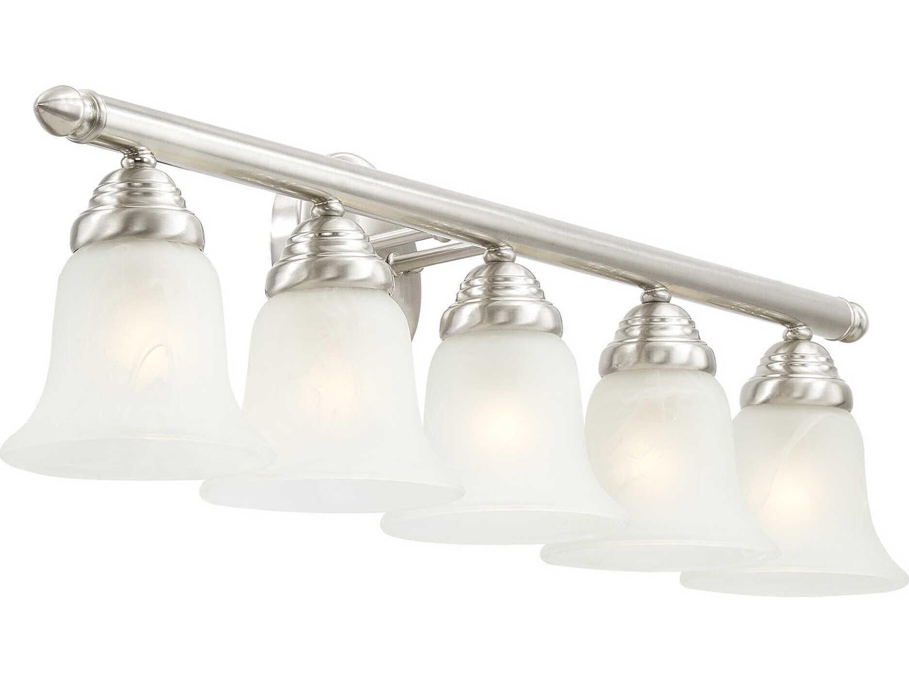 Livex Lighting Neptune 5-Light Brushed Nickel Glass Vanity Light