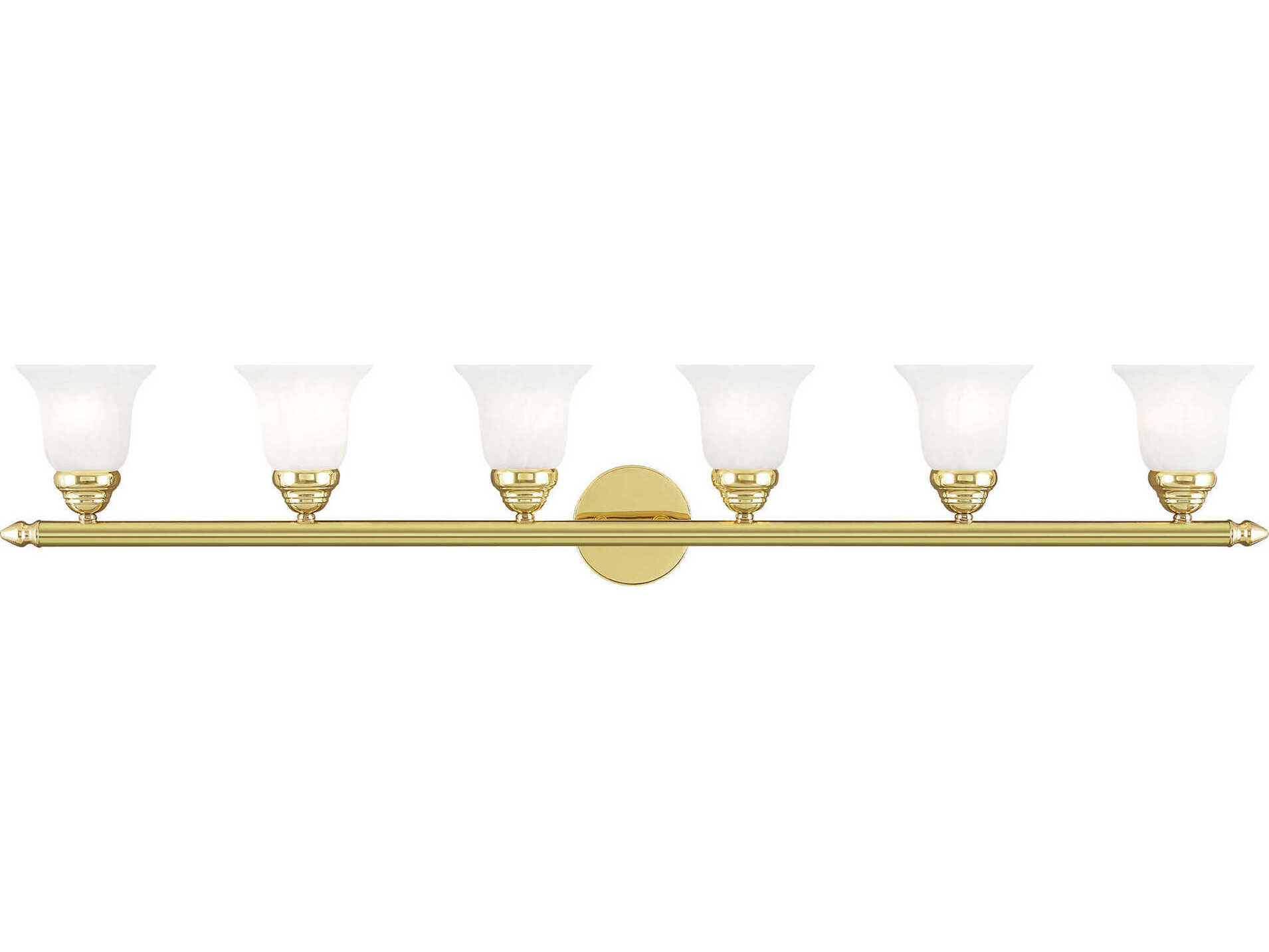 Livex Lighting Neptune 6-Light Polished Brass Glass Vanity Light