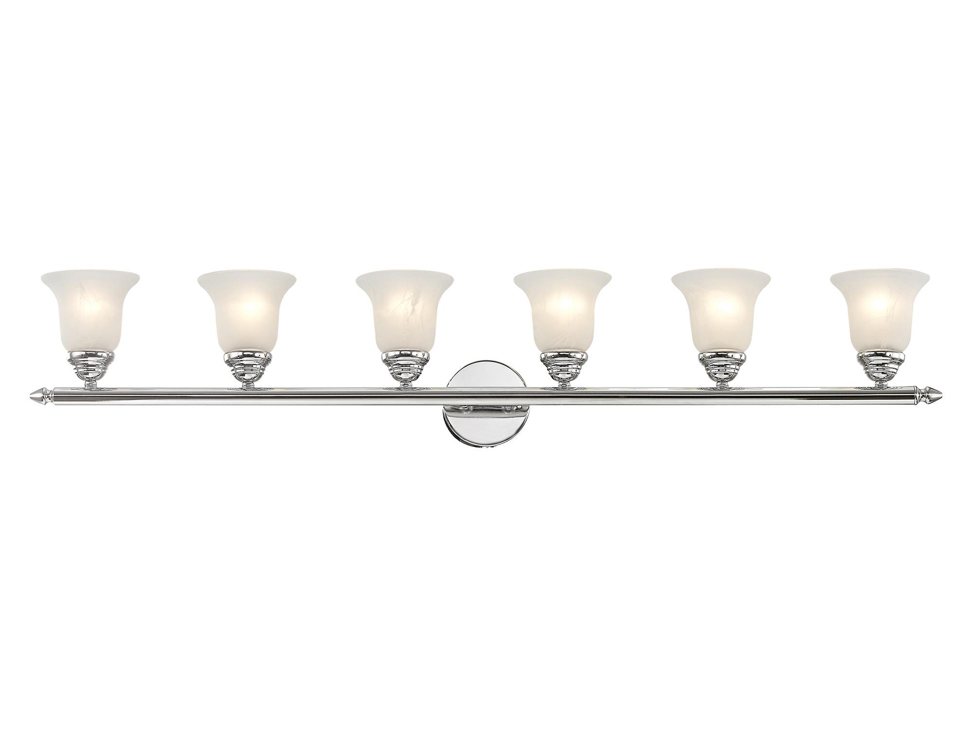 Livex Lighting Neptune 6-Light Chrome Glass Vanity Light