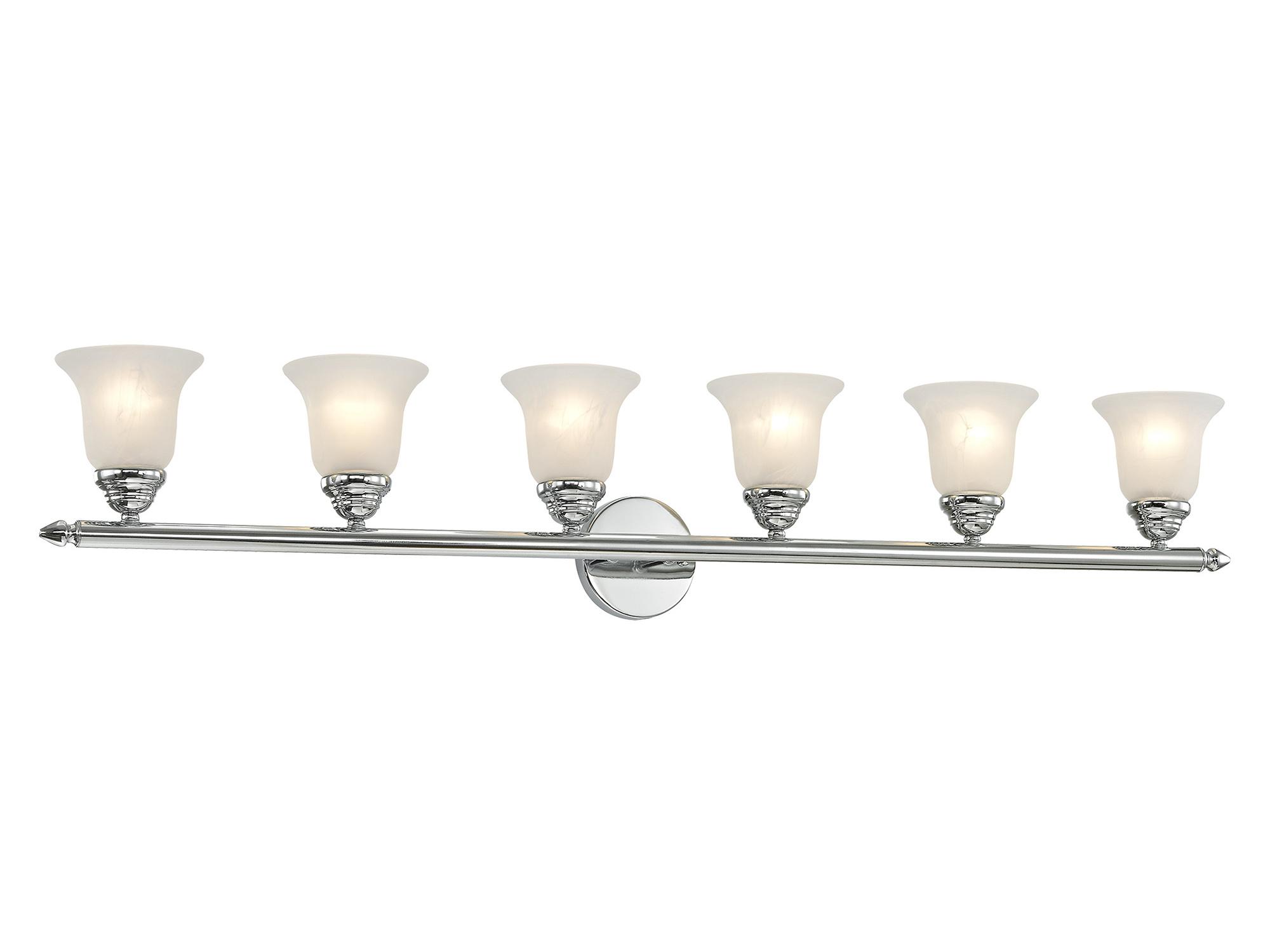 Livex Lighting Neptune 6-Light Chrome Glass Vanity Light