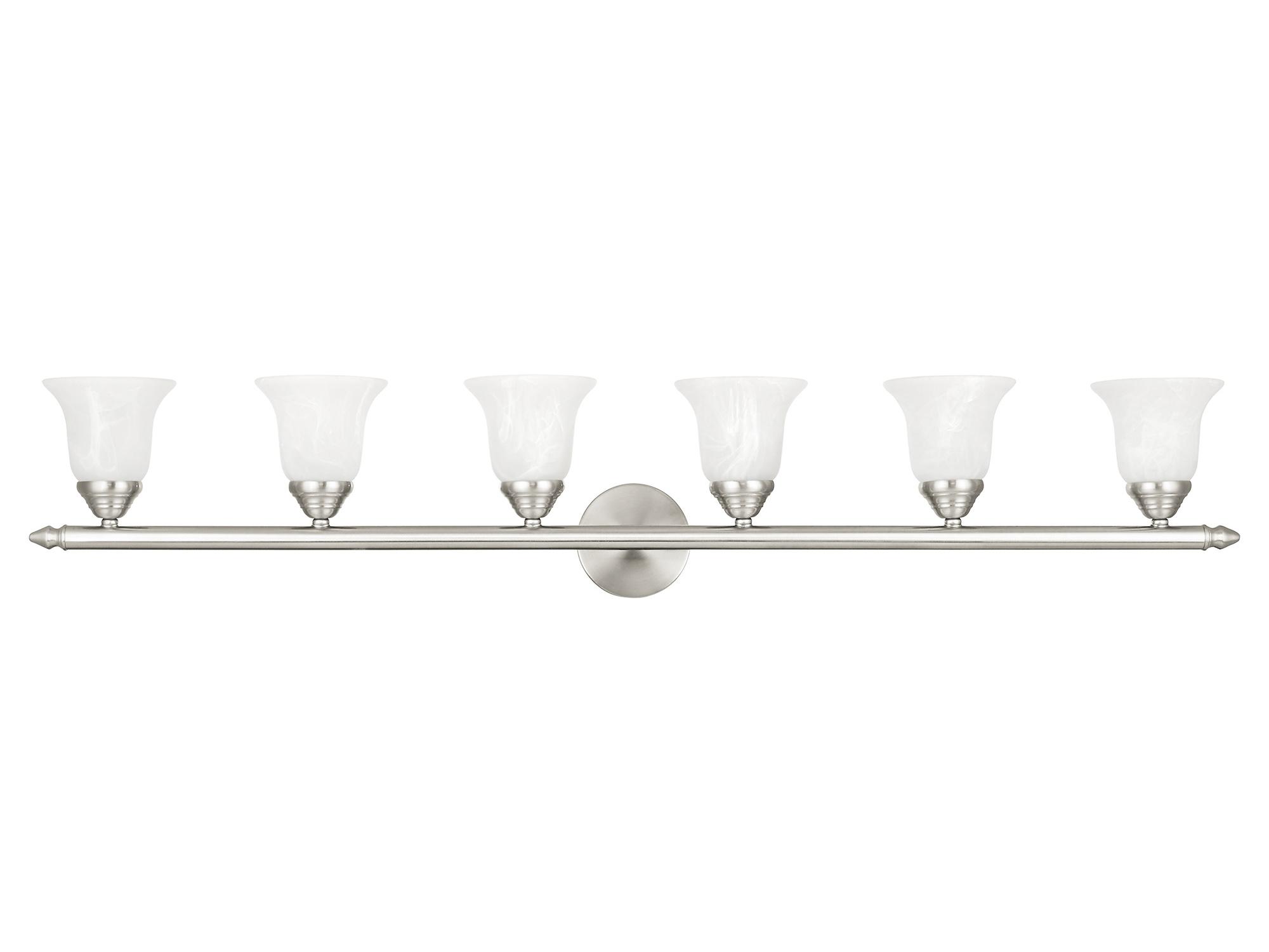 Livex Lighting Neptune 6-Light Brushed Nickel Glass Vanity Light
