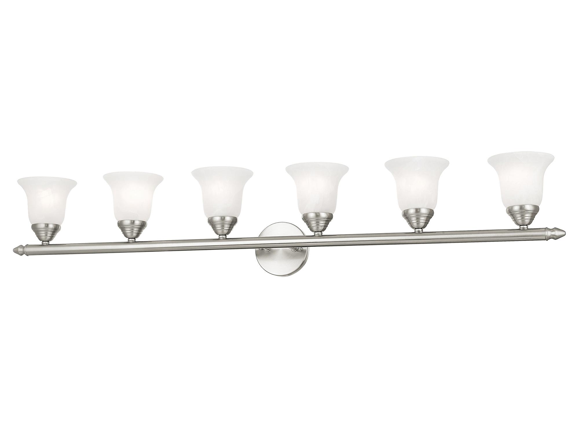 Livex Lighting Neptune 6-Light Brushed Nickel Glass Vanity Light
