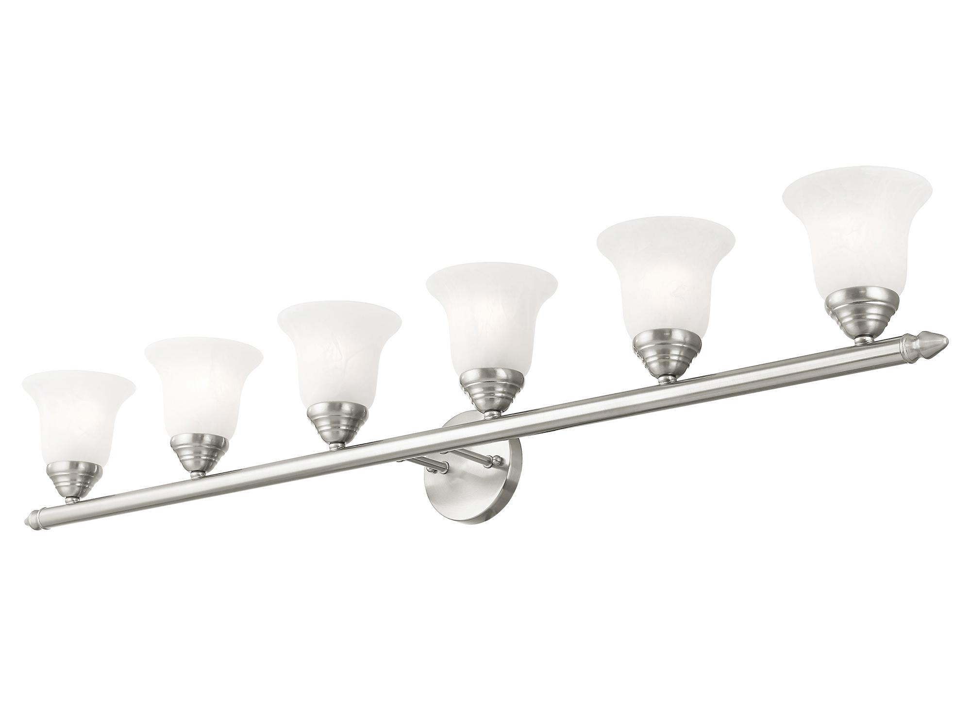 Livex Lighting Neptune 6-Light Brushed Nickel Glass Vanity Light