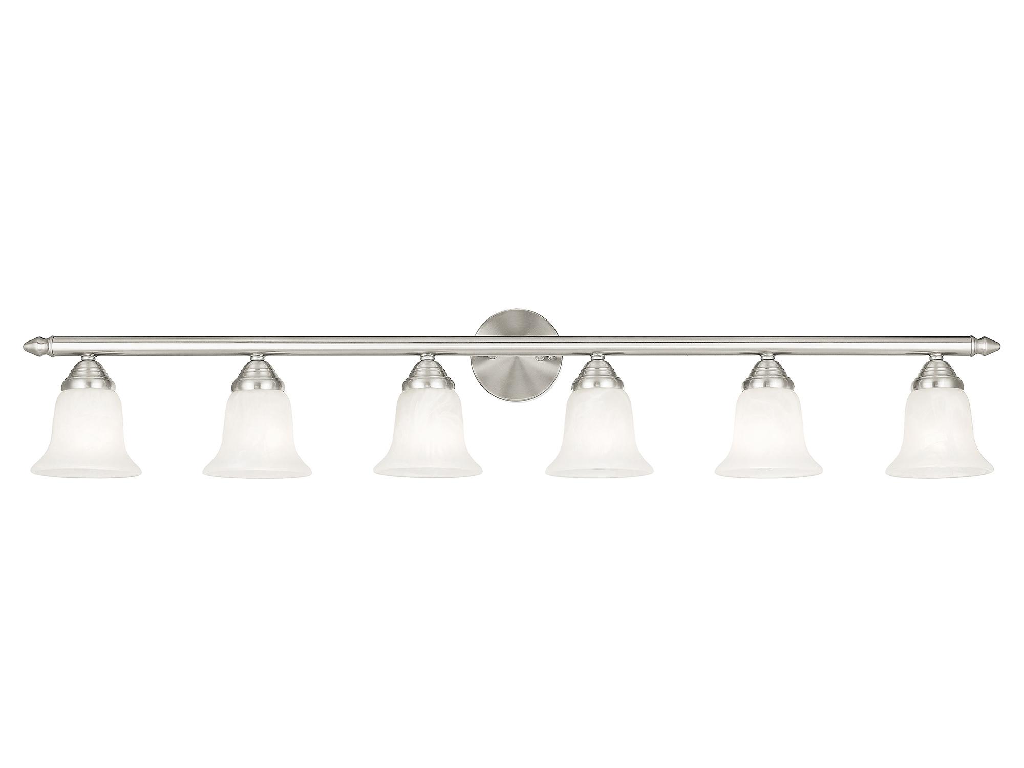 Livex Lighting Neptune 6-Light Brushed Nickel Glass Vanity Light