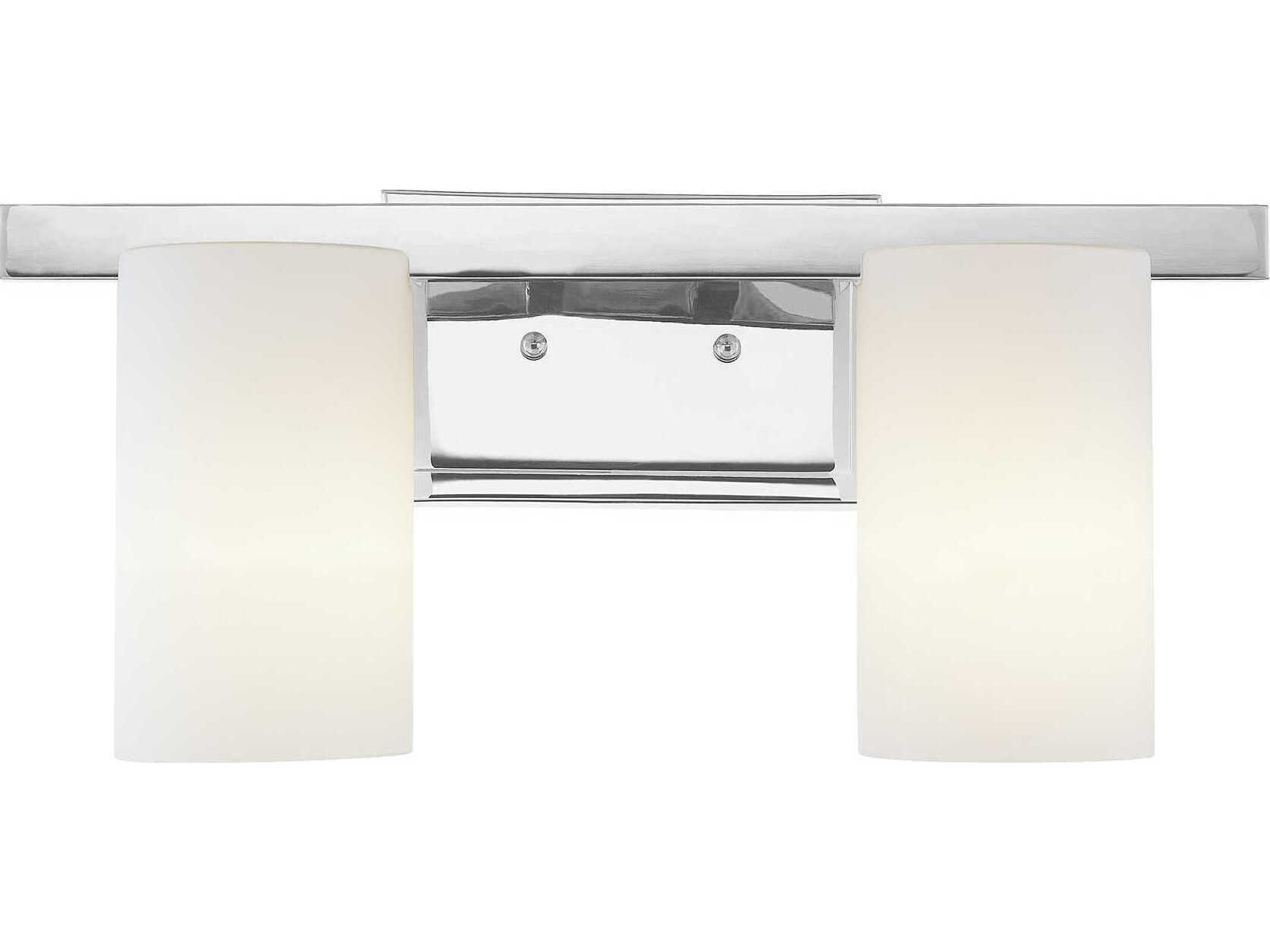 Livex Lighting Astoria 2-Light Polished Chrome Glass Vanity Light