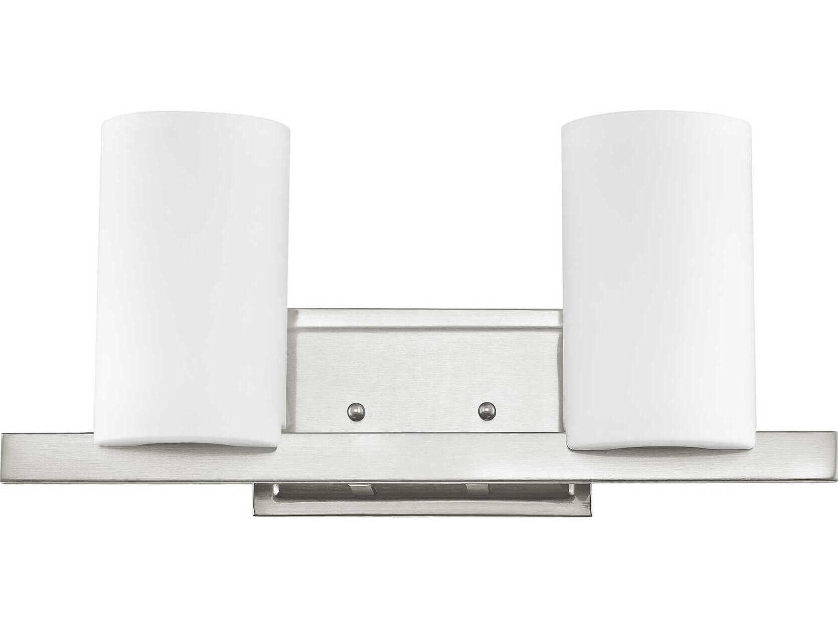 Livex Lighting Astoria 2-Light Brushed Nickel Glass Vanity Light