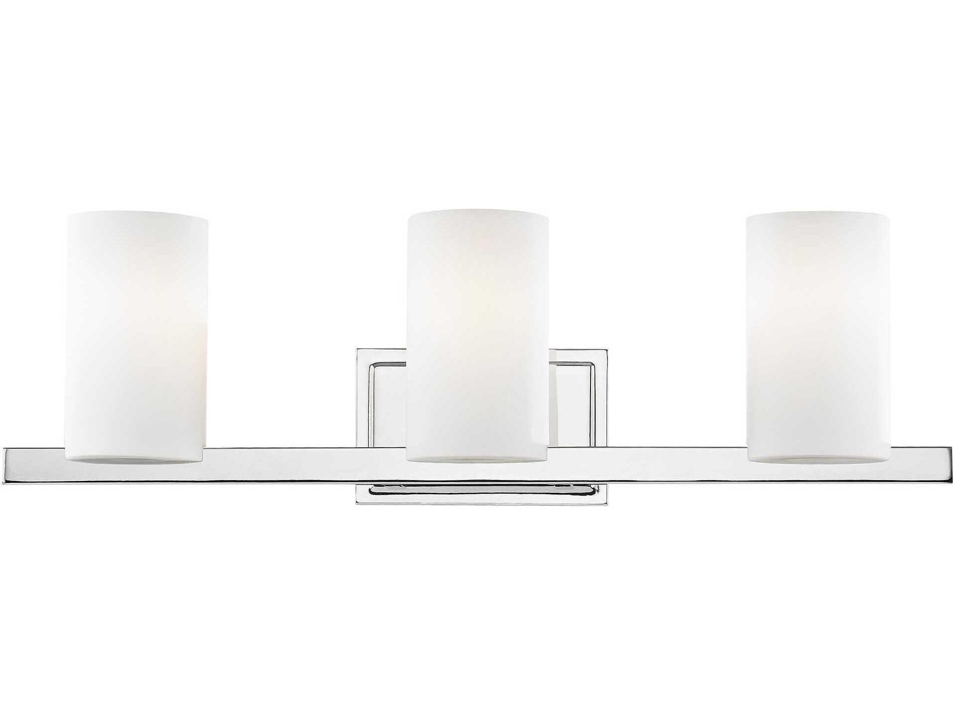 Livex Lighting Astoria 3-Light Polished Chrome Glass Vanity Light
