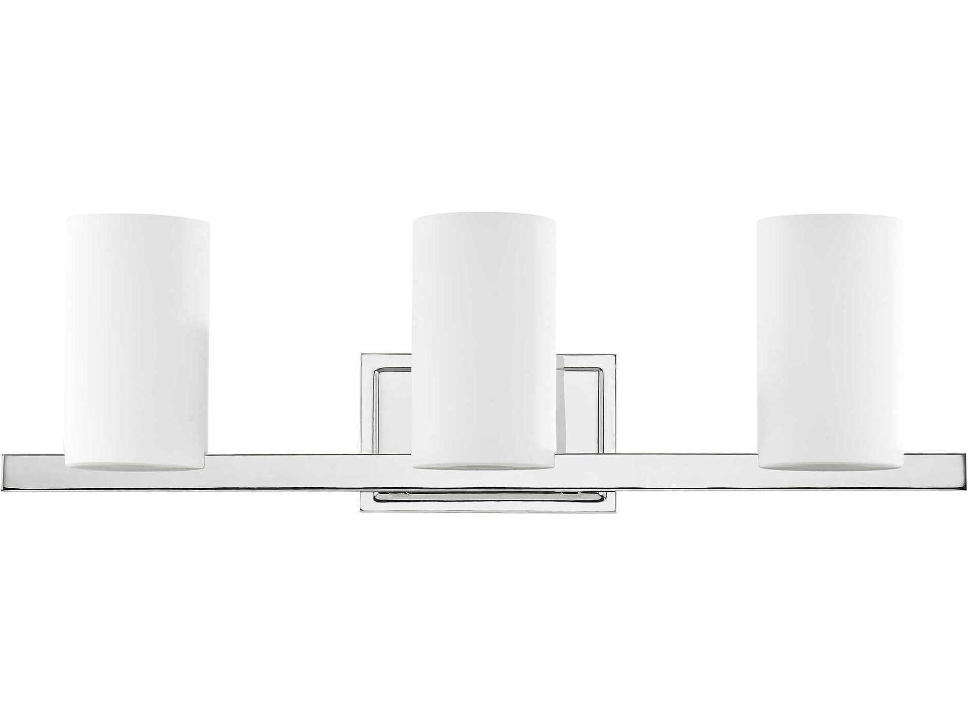 Livex Lighting Astoria 3-Light Polished Chrome Glass Vanity Light