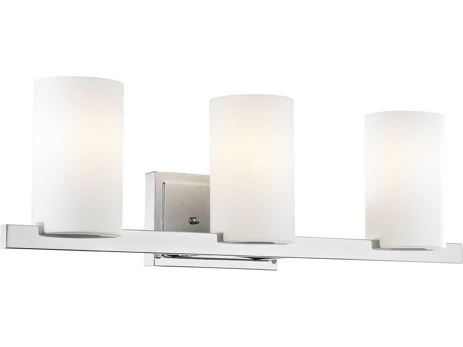 Livex Lighting Astoria 3-Light Polished Chrome Glass Vanity Light