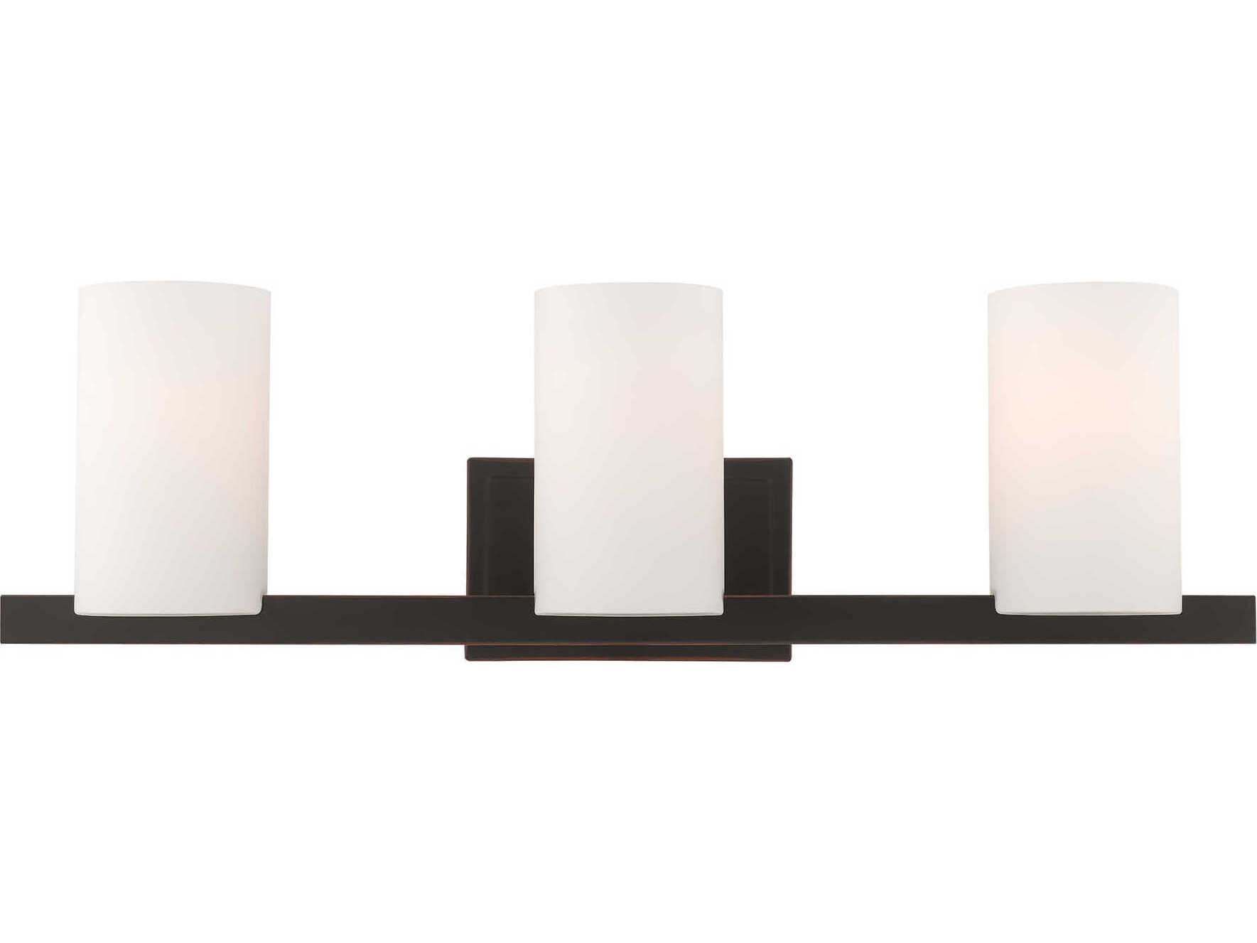 Livex Lighting Astoria 3-Light Olde Bronze Glass Vanity Light