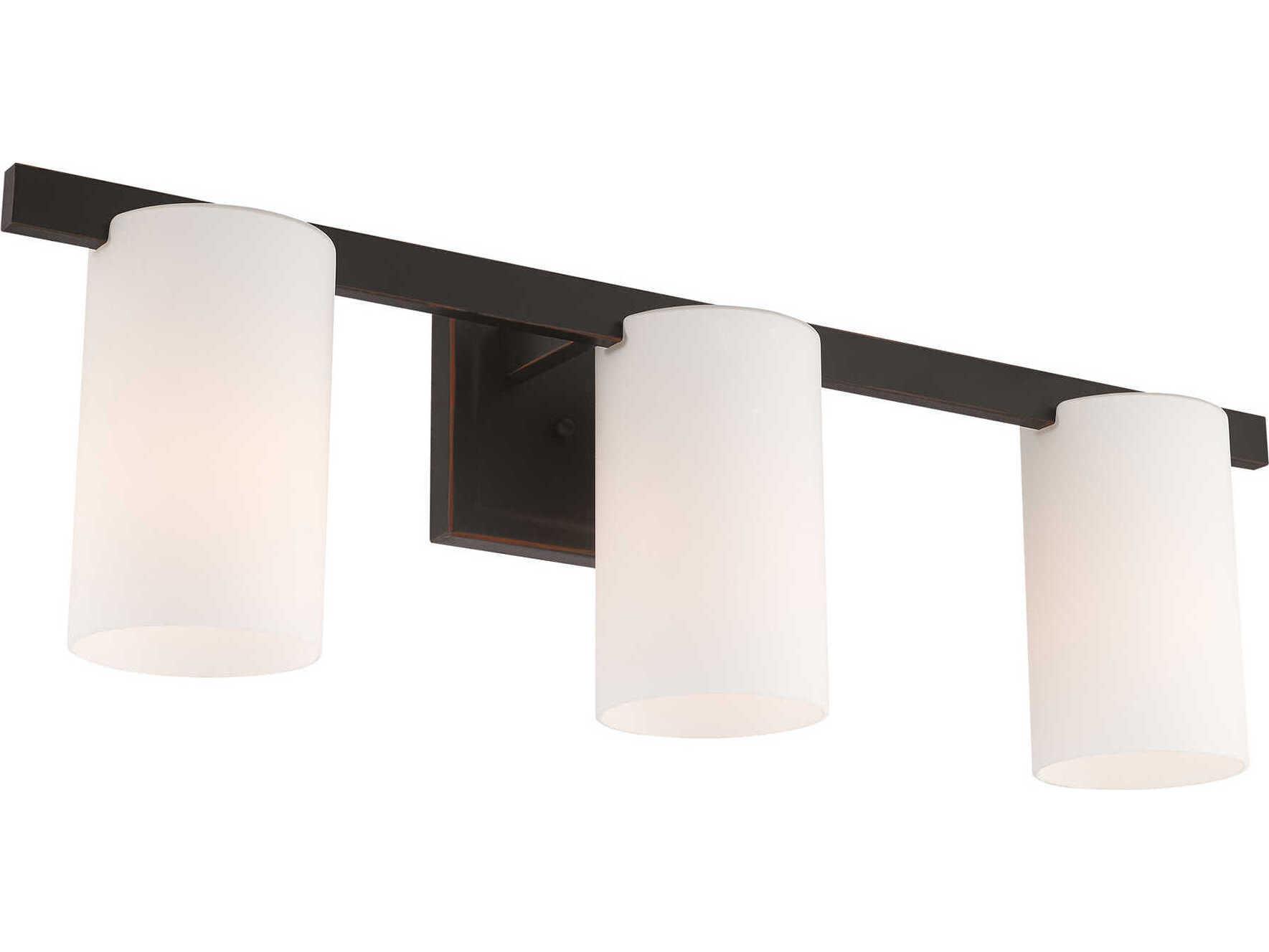 Livex Lighting Astoria 3-Light Olde Bronze Glass Vanity Light