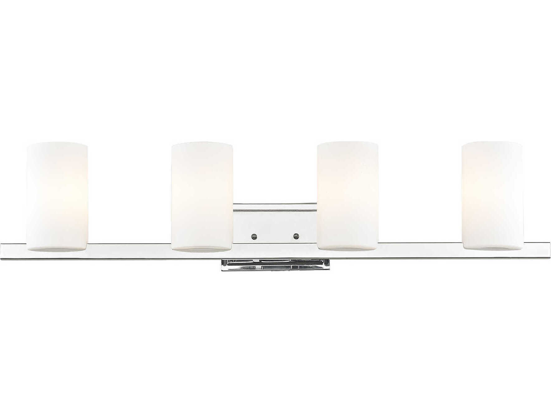 Livex Lighting Astoria 4-Light Polished Chrome Glass Vanity Light