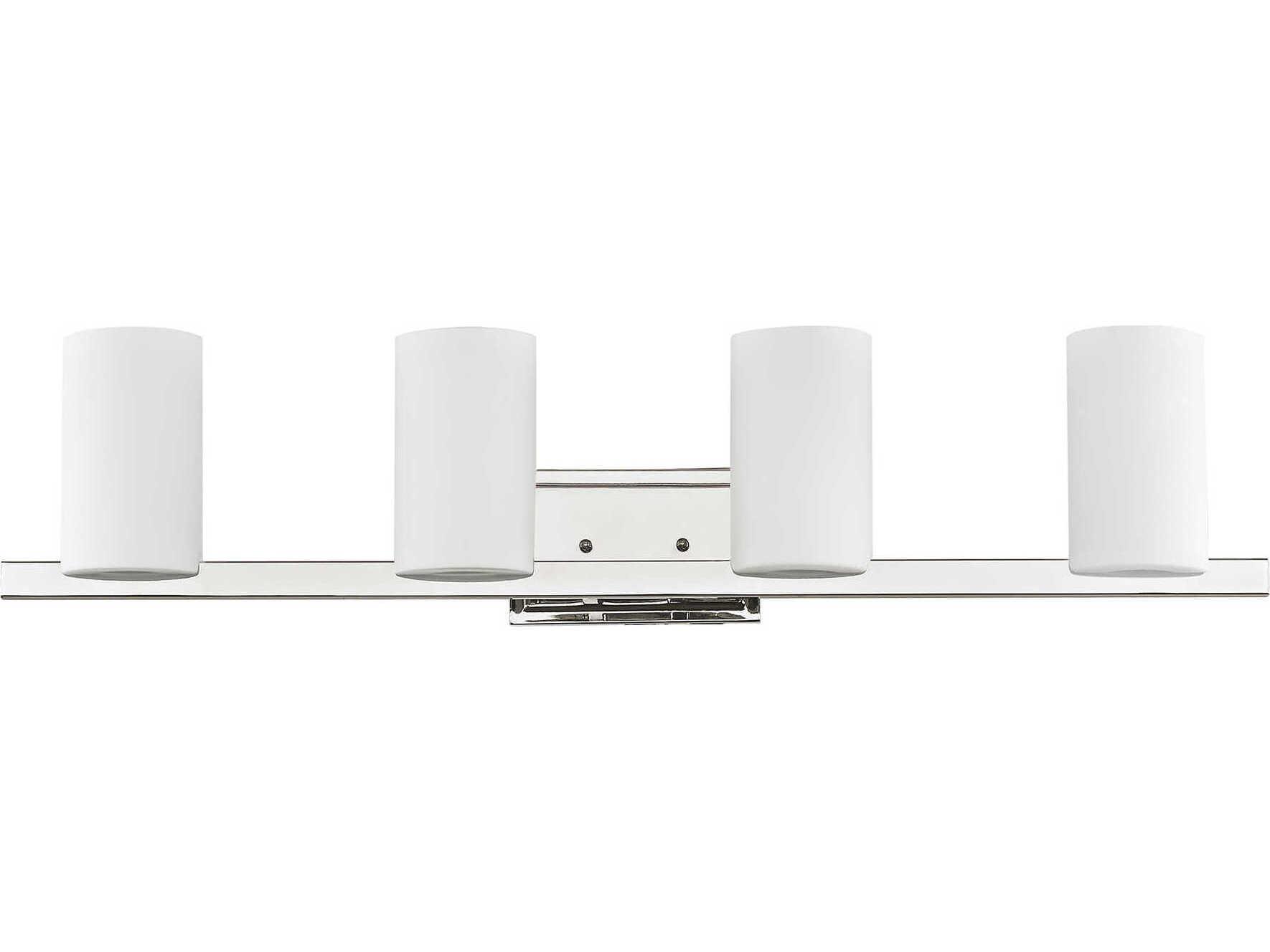 Livex Lighting Astoria 4-Light Polished Chrome Glass Vanity Light