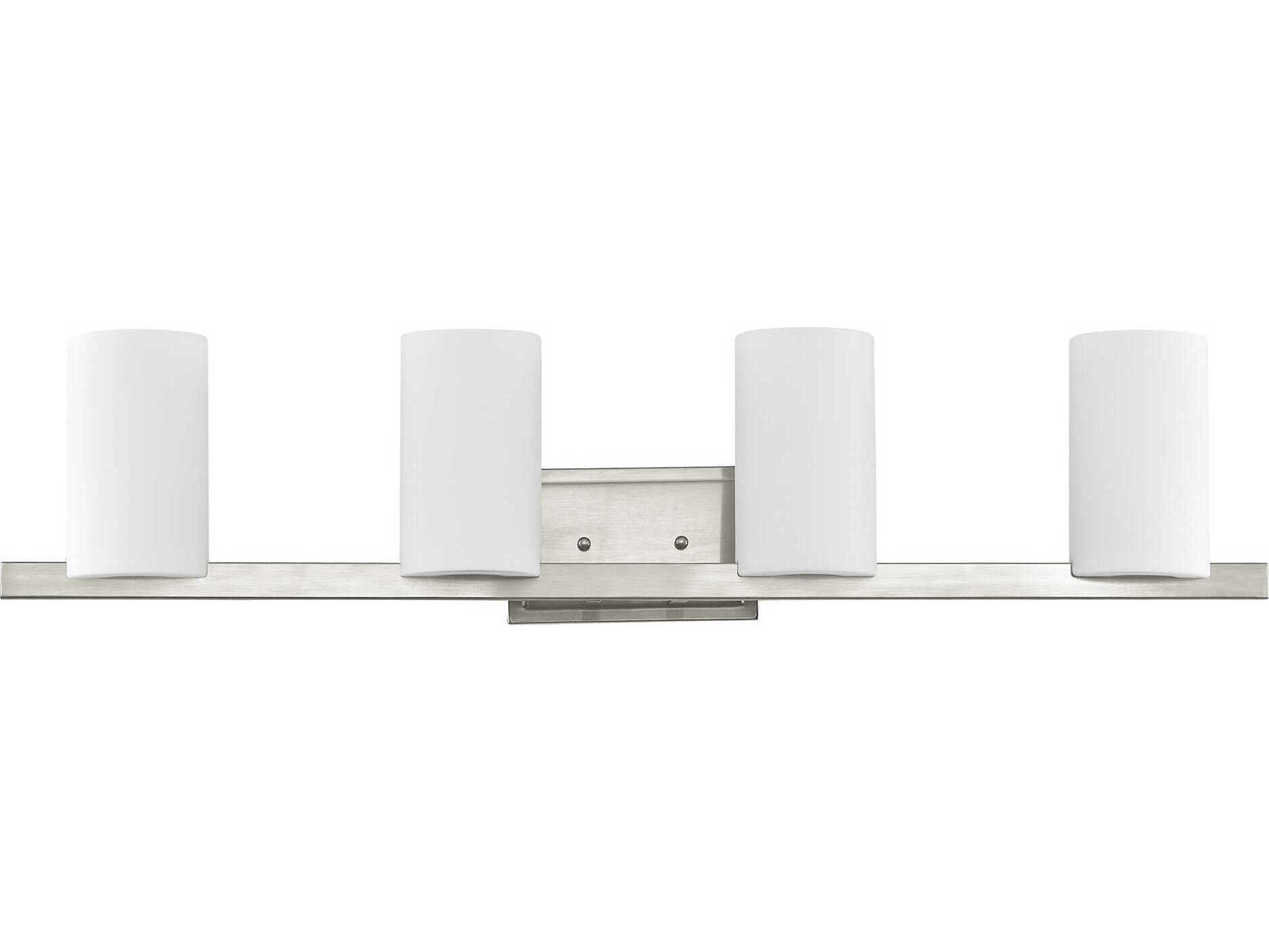 Livex Lighting Astoria 4-Light Brushed Nickel Glass Vanity Light