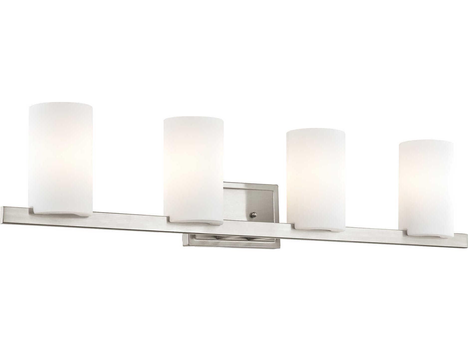 Livex Lighting Astoria 4-Light Brushed Nickel Glass Vanity Light