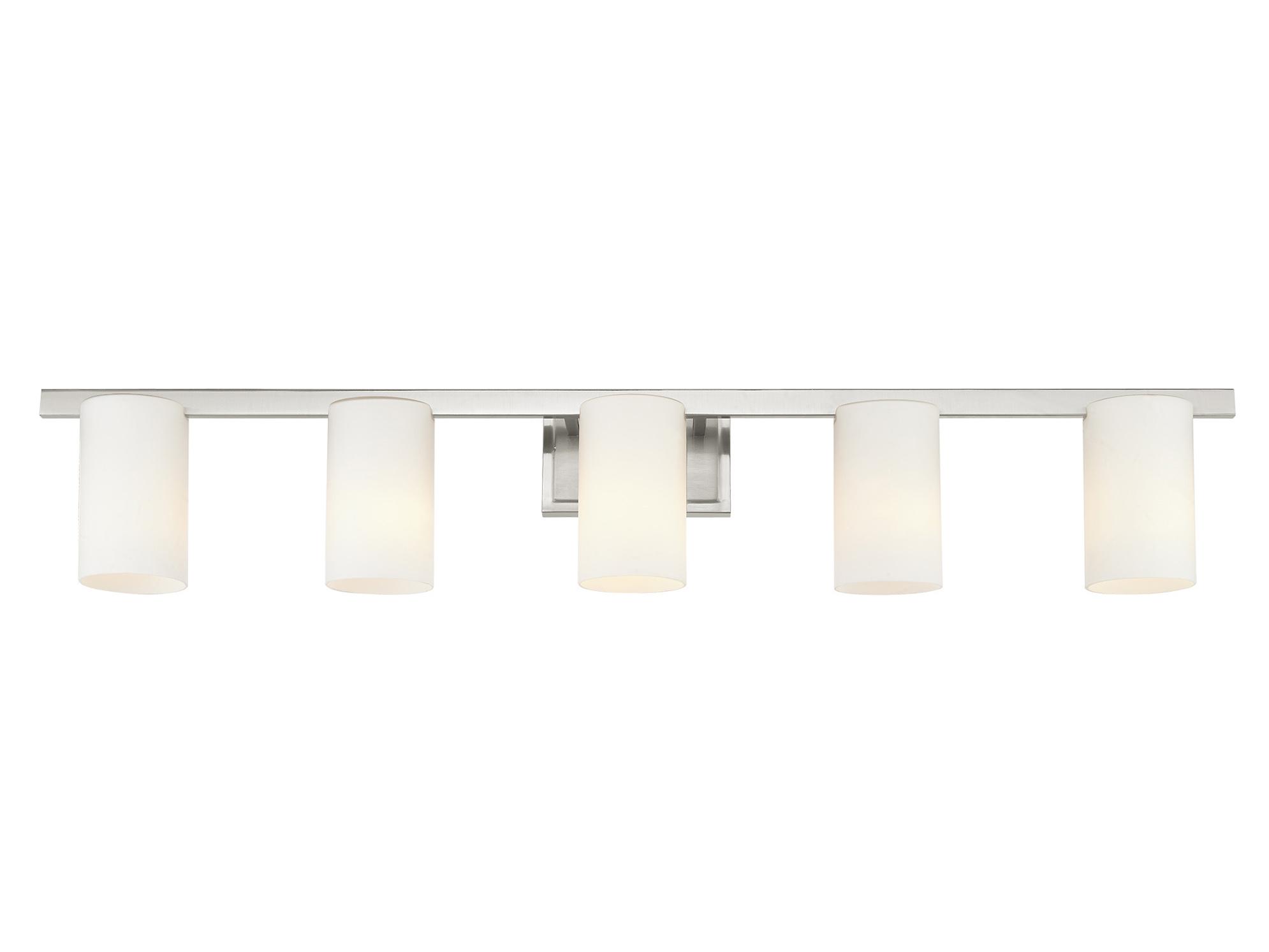 Livex Lighting Astoria 5-Light Brushed Nickel Glass Vanity Light