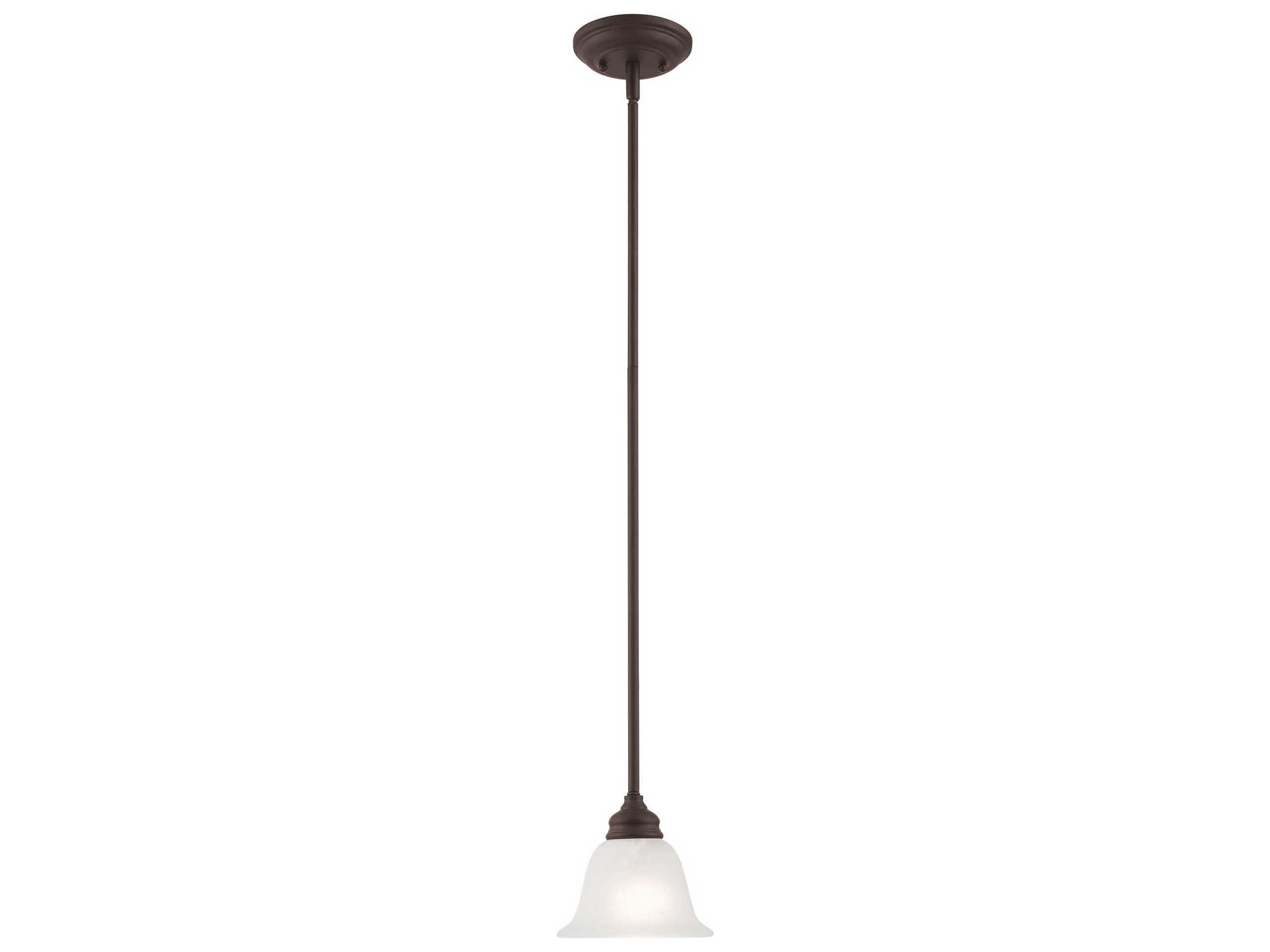 Livex Lighting Essex 1-Light Bronze Glass Bell Mini Pendant