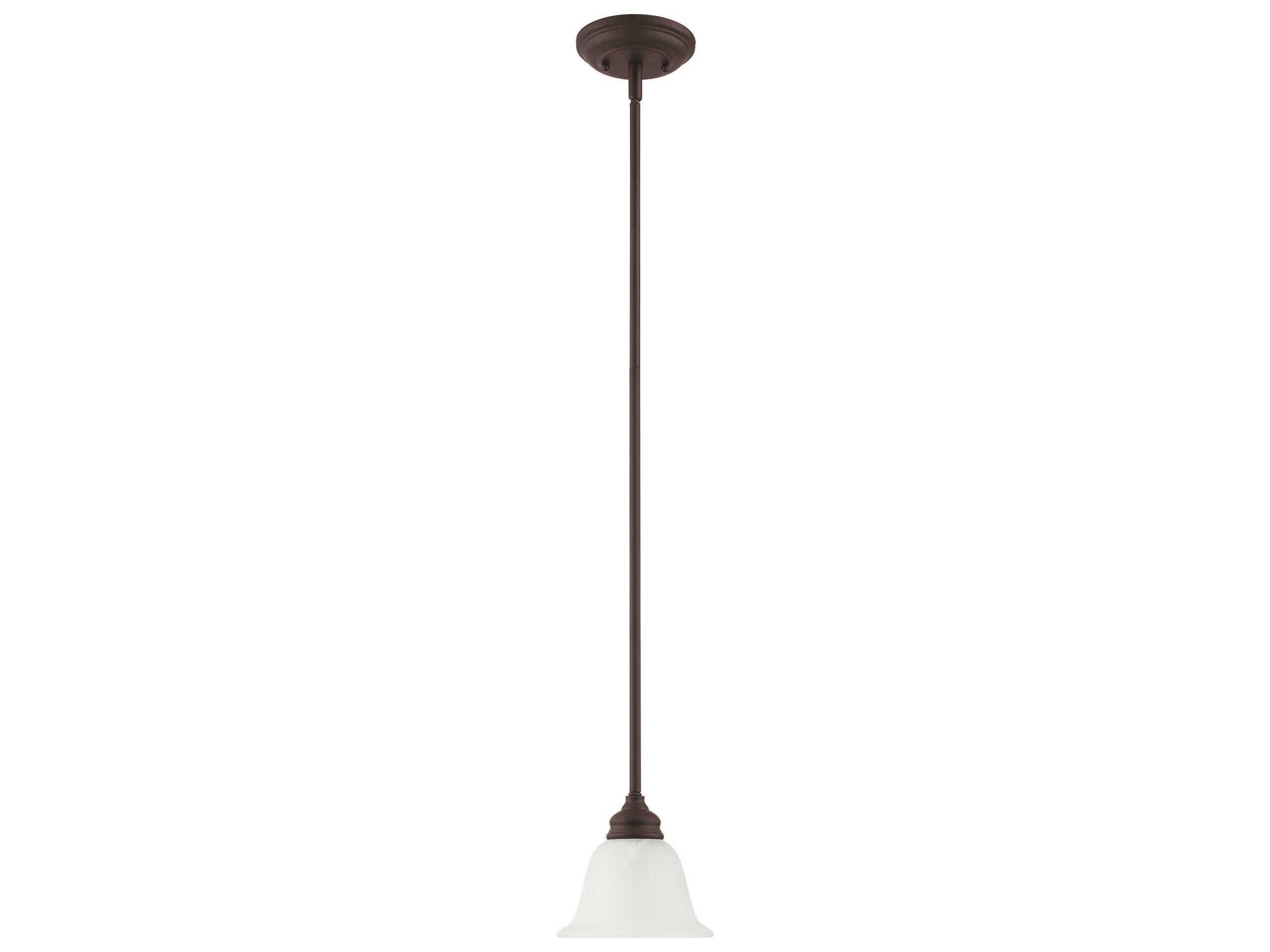 Livex Lighting Essex 1-Light Bronze Glass Bell Mini Pendant
