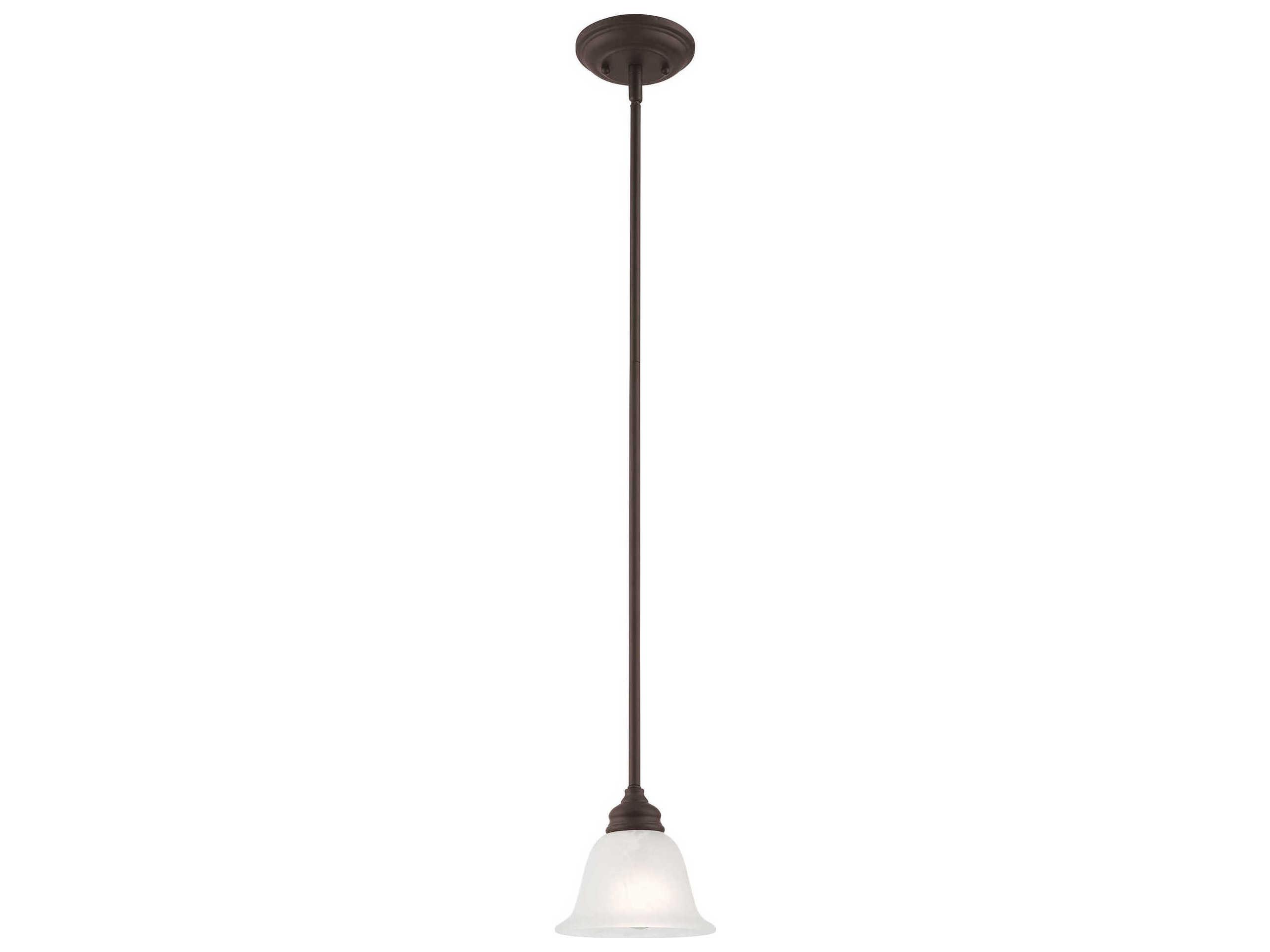 Livex Lighting Essex 1-Light Bronze Glass Bell Mini Pendant
