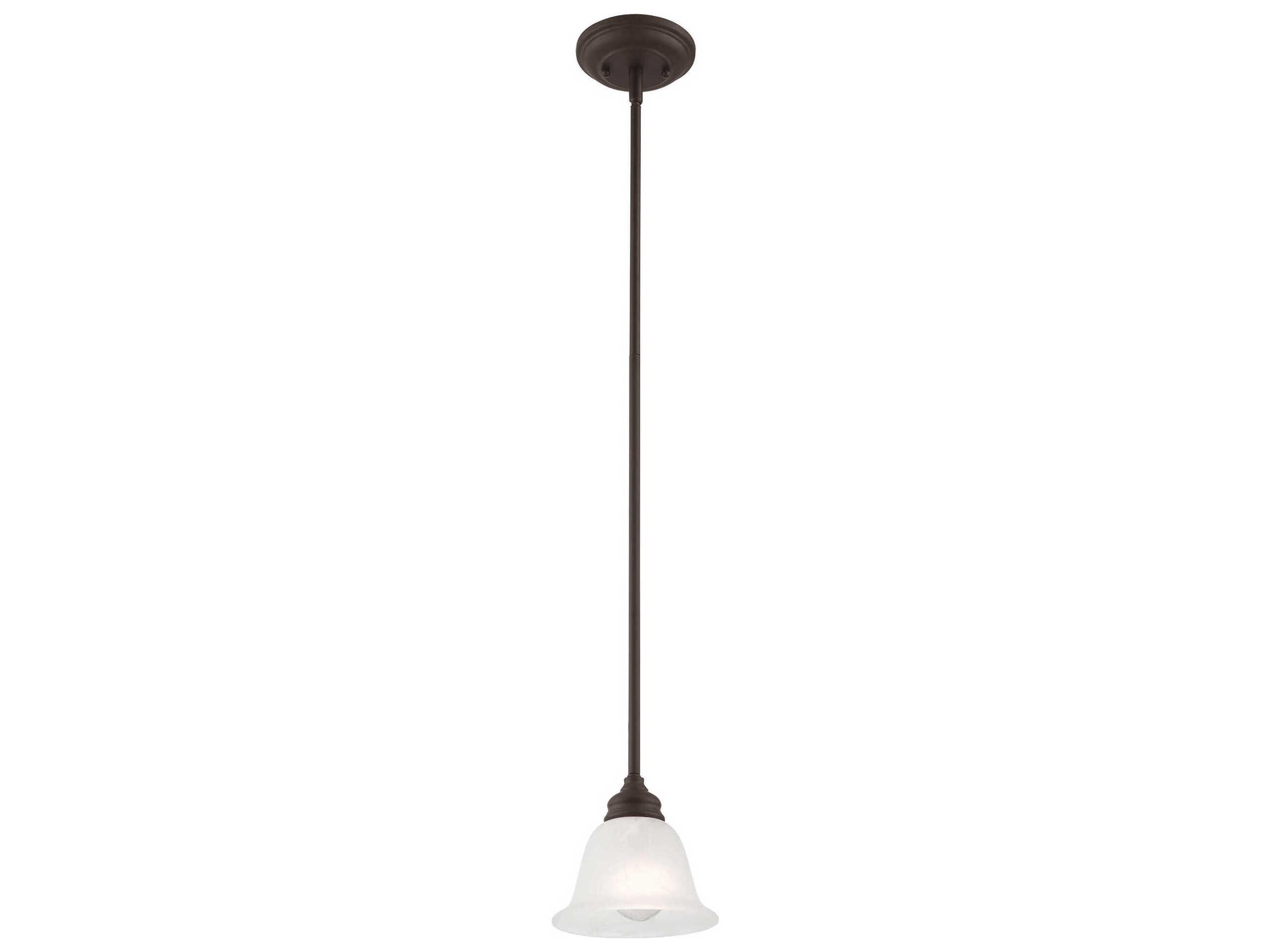 Livex Lighting Essex 1-Light Bronze Glass Bell Mini Pendant