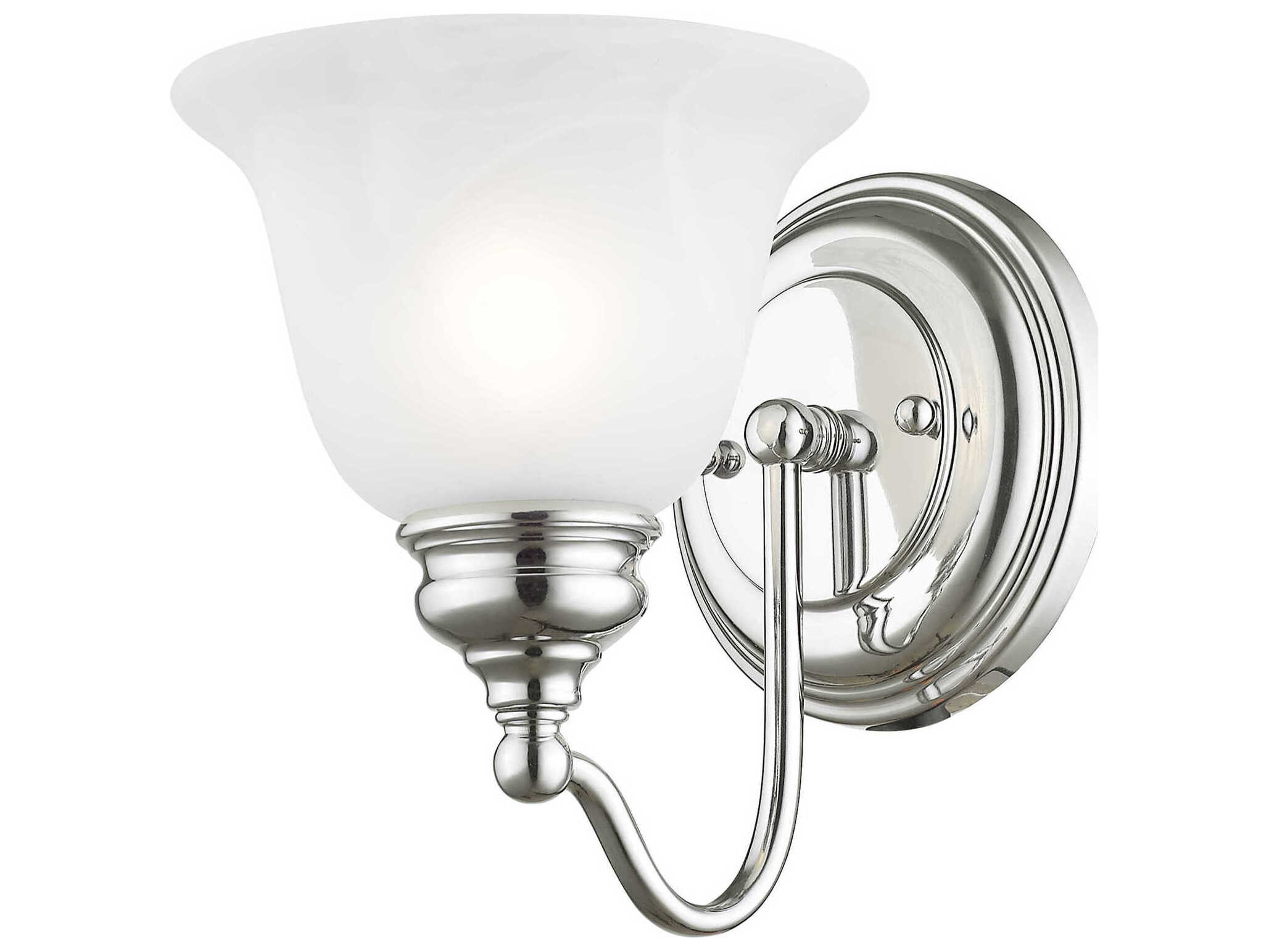 Livex Lighting Essex 1-Light Polished Chrome Glass Wall Sconce