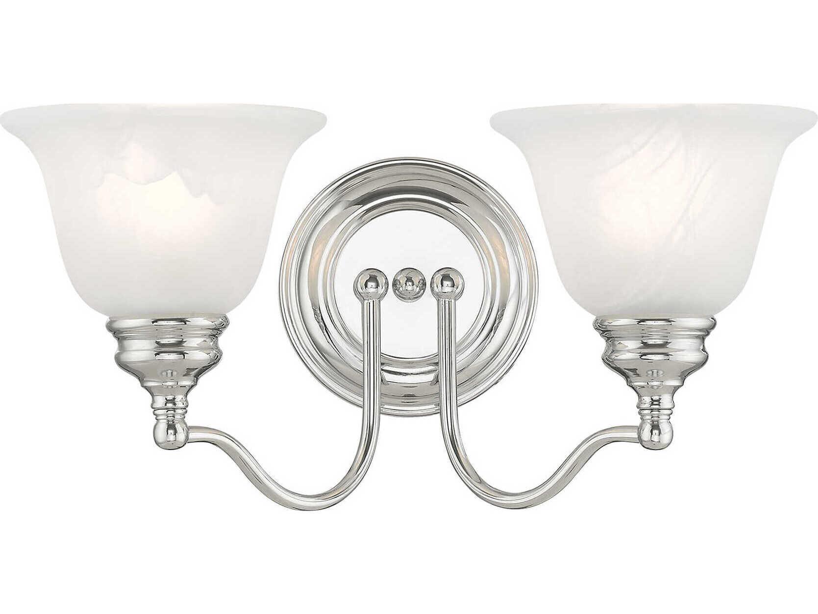 Livex Lighting Essex 2-Light Polished Chrome Glass Vanity Light