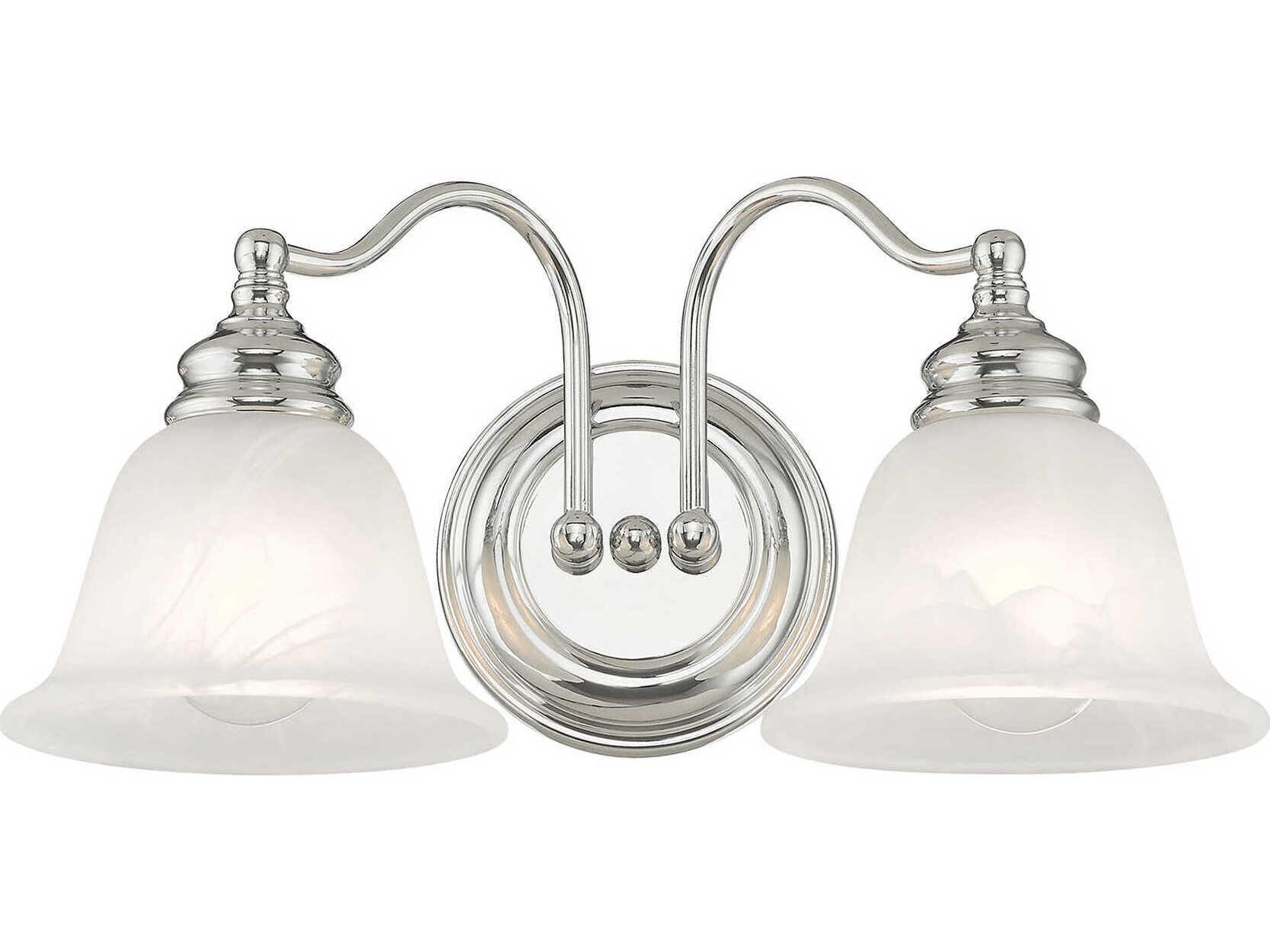 Livex Lighting Essex 2-Light Polished Chrome Glass Vanity Light