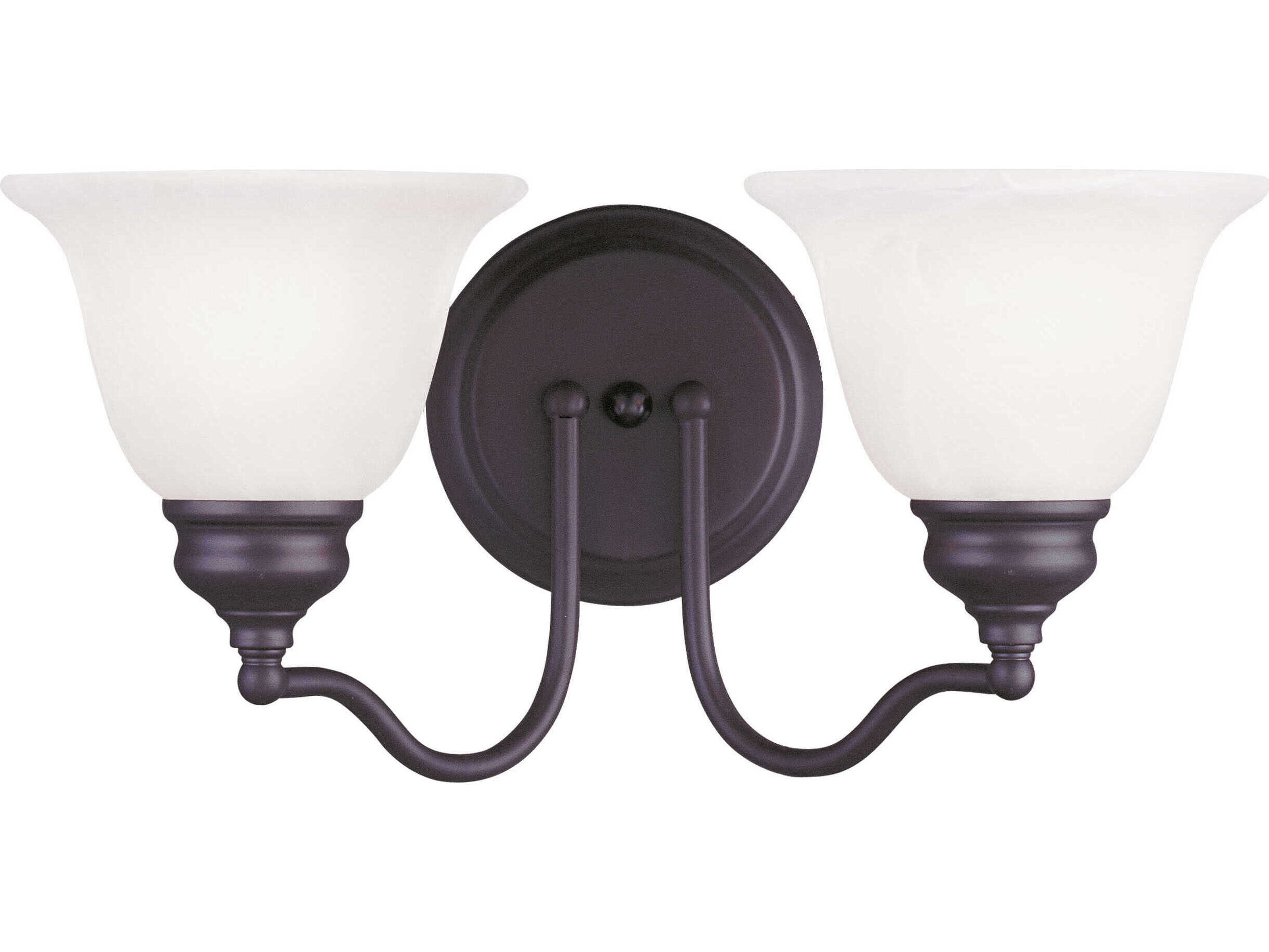 Livex Lighting Essex 2-Light Bronze Glass Vanity Light
