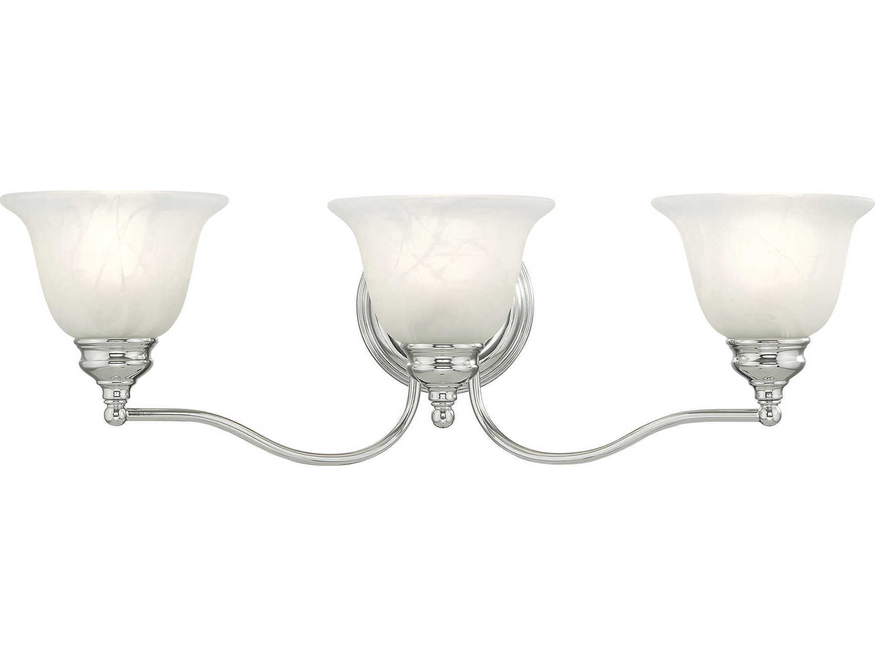 Livex Lighting Essex 3-Light Polished Chrome Glass Vanity Light