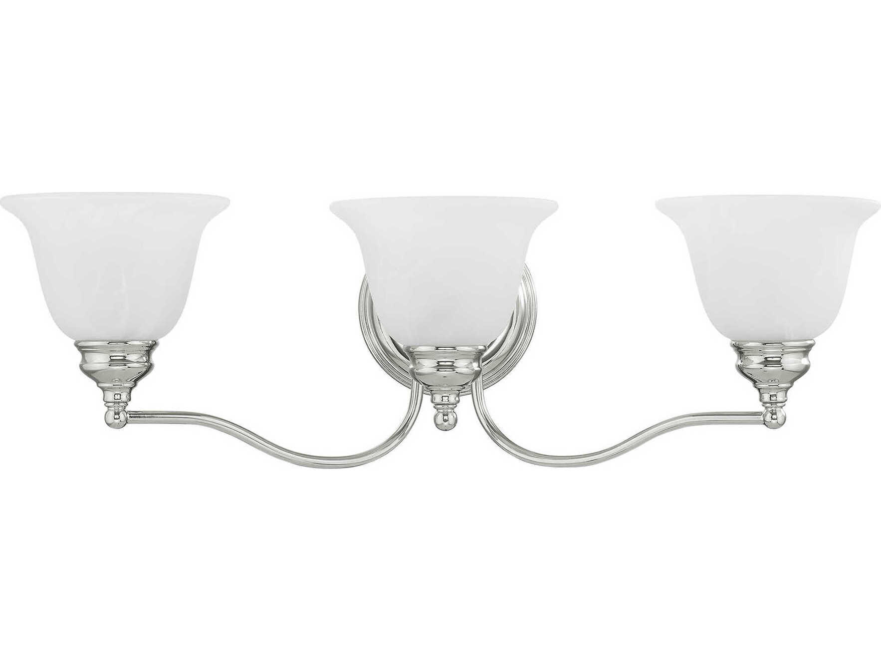 Livex Lighting Essex 3-Light Polished Chrome Glass Vanity Light