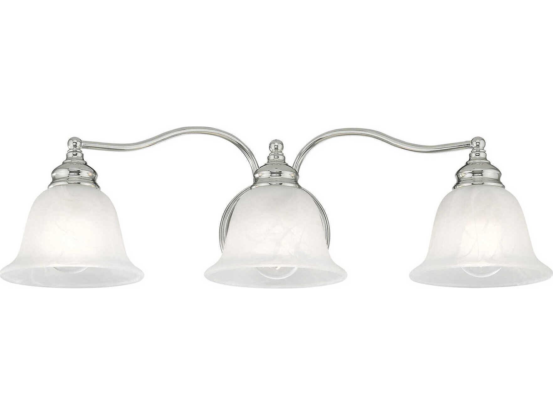 Livex Lighting Essex 3-Light Polished Chrome Glass Vanity Light