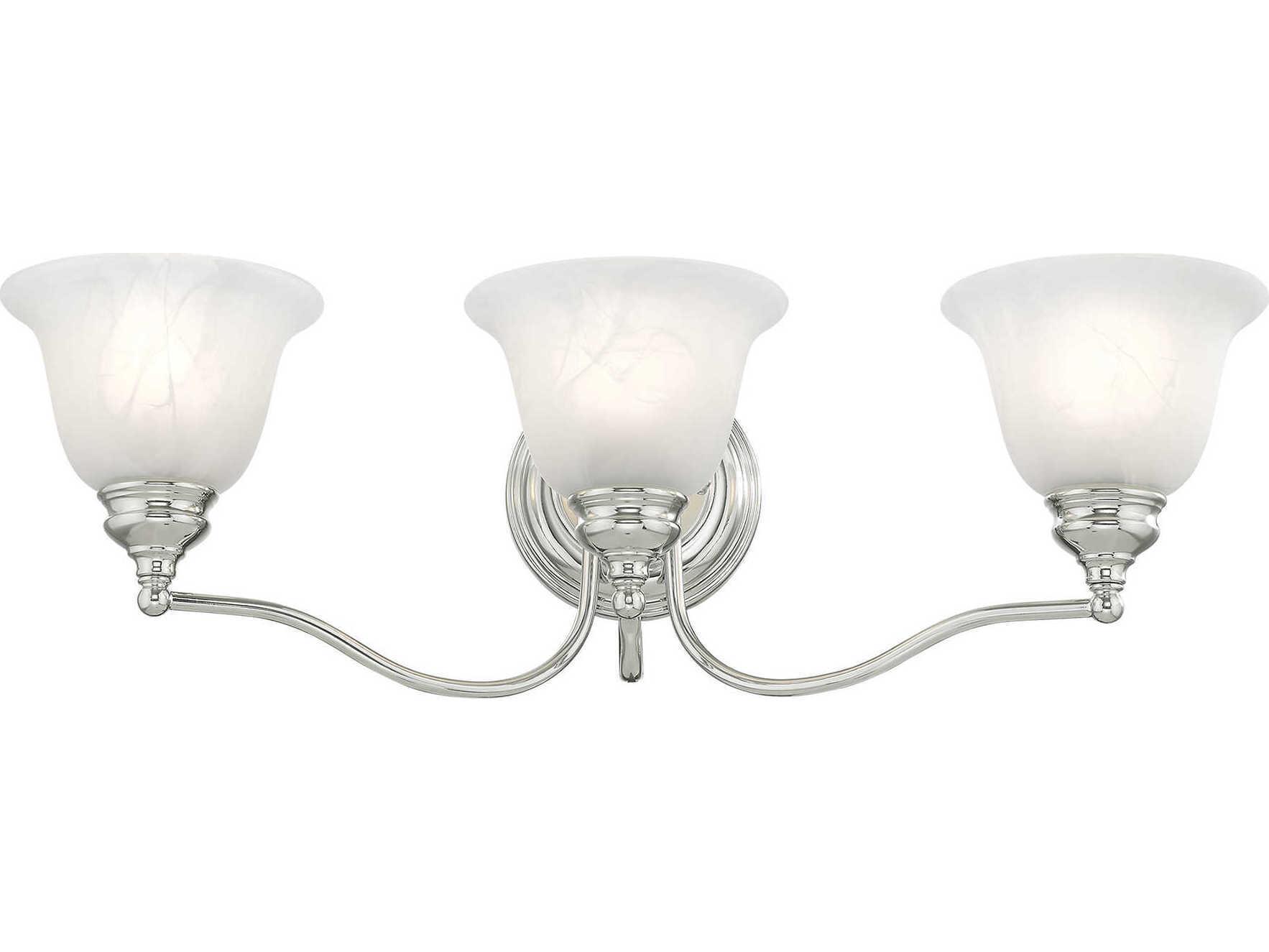 Livex Lighting Essex 3-Light Polished Chrome Glass Vanity Light