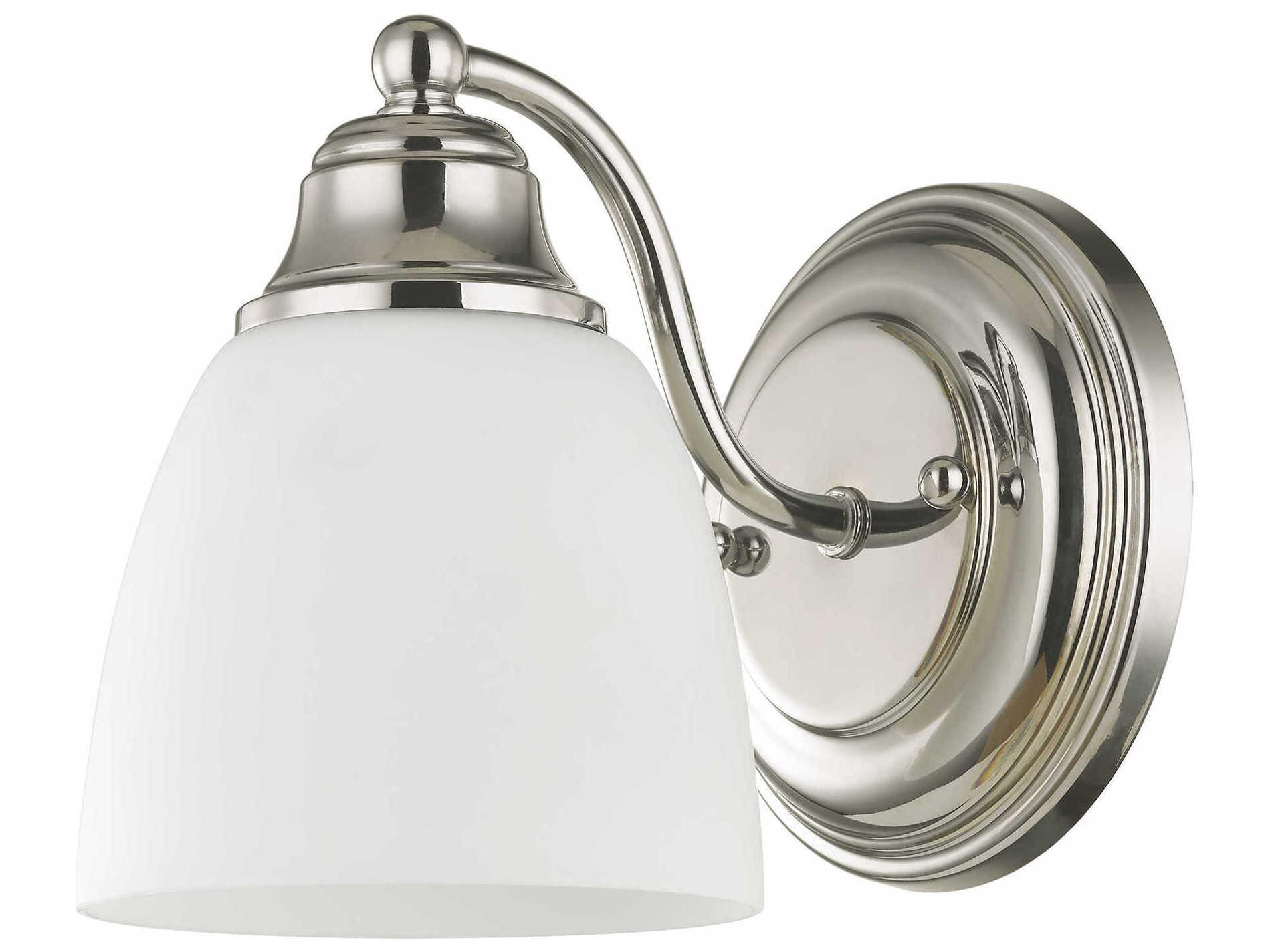 Livex Lighting Somerville 1-Light Polished Chrome Glass Wall Sconce