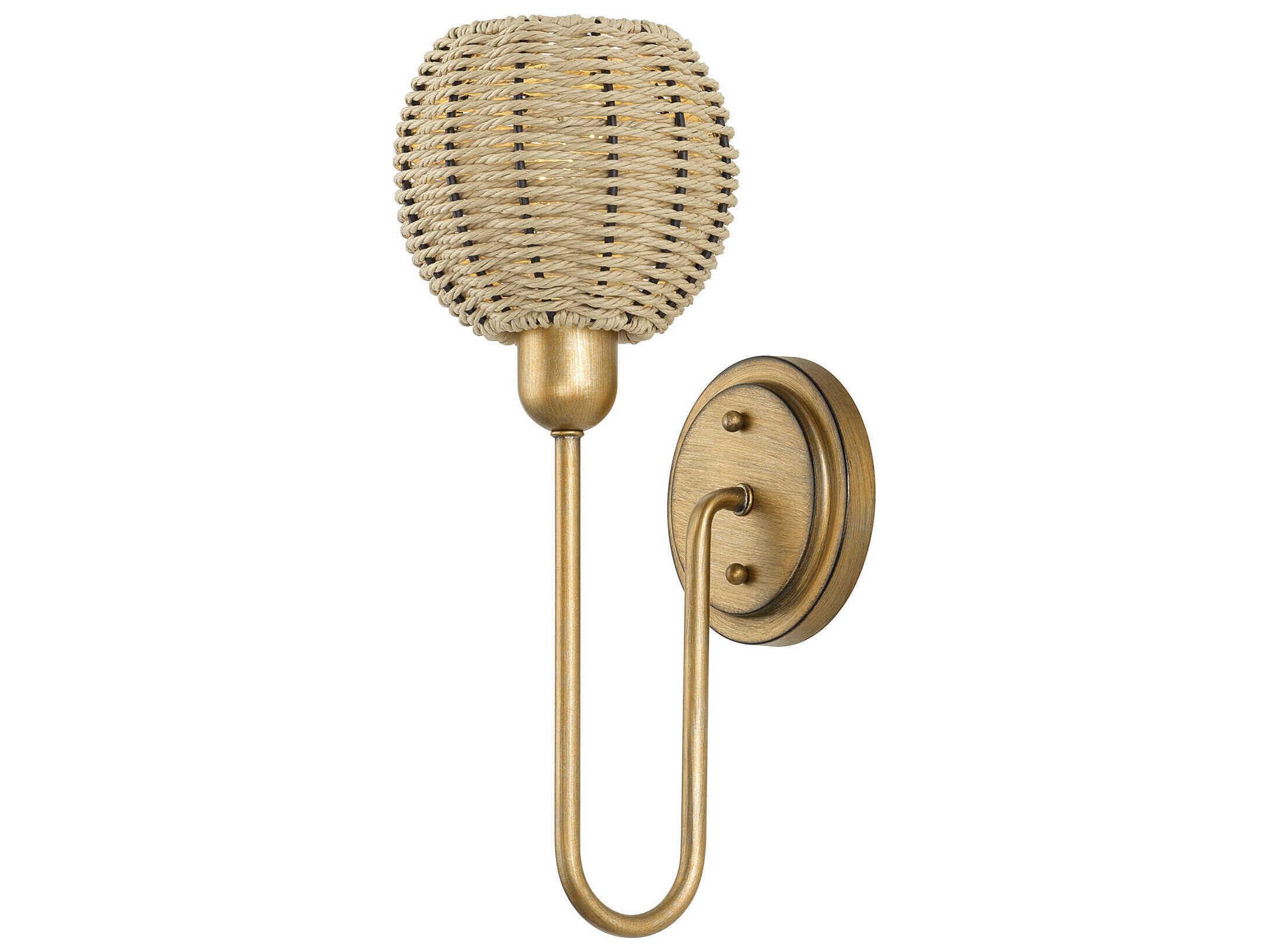 Livex Lighting Summervine 1-Light Antique Gold Leaf Wall Sconce