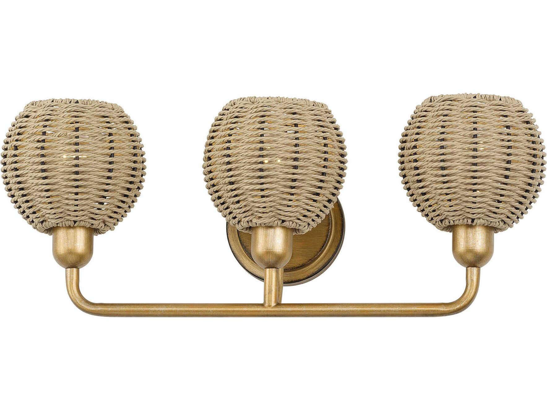 Livex Lighting Summervine 3-Light Antique Gold Leaf Vanity Light