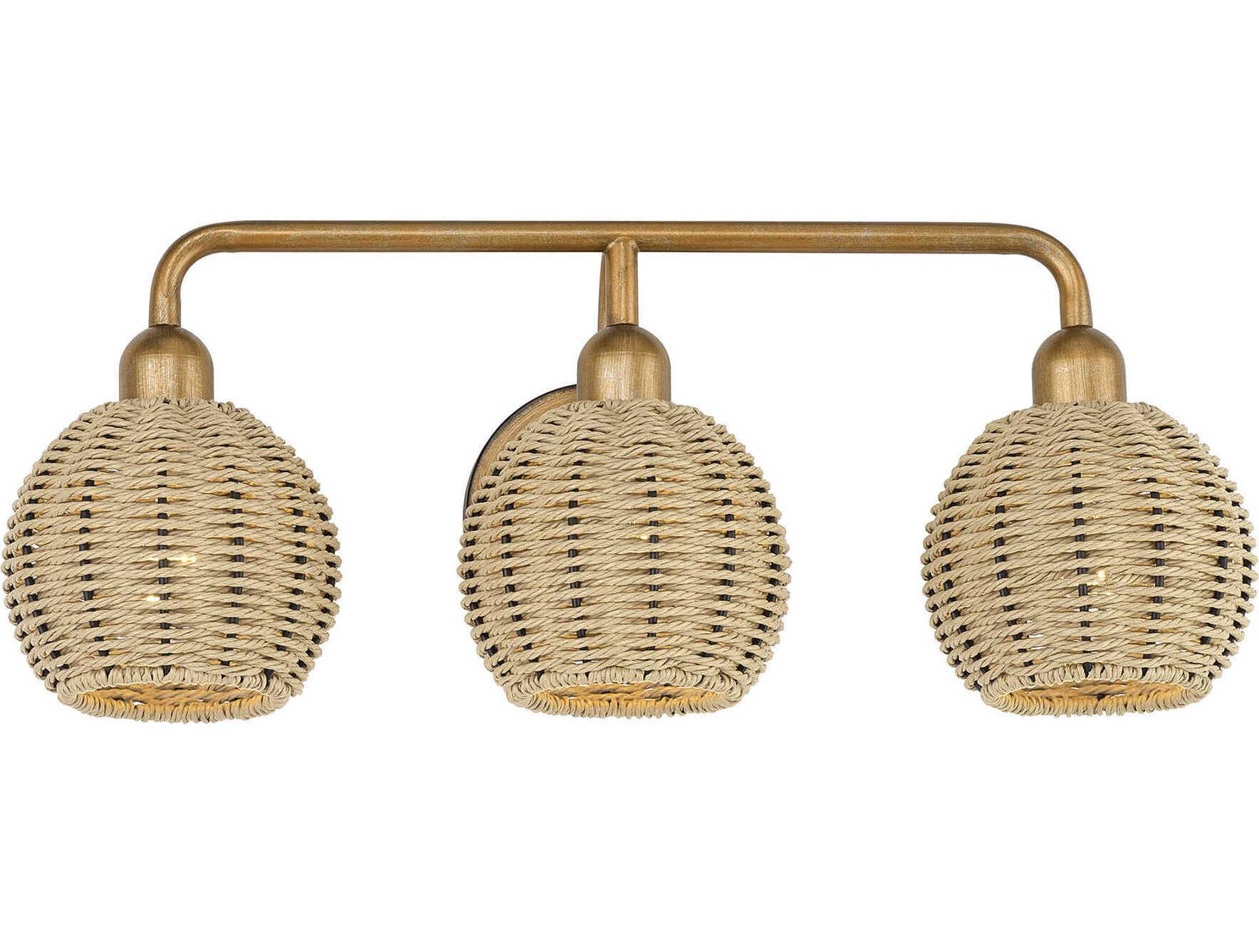 Livex Lighting Summervine 3-Light Antique Gold Leaf Vanity Light