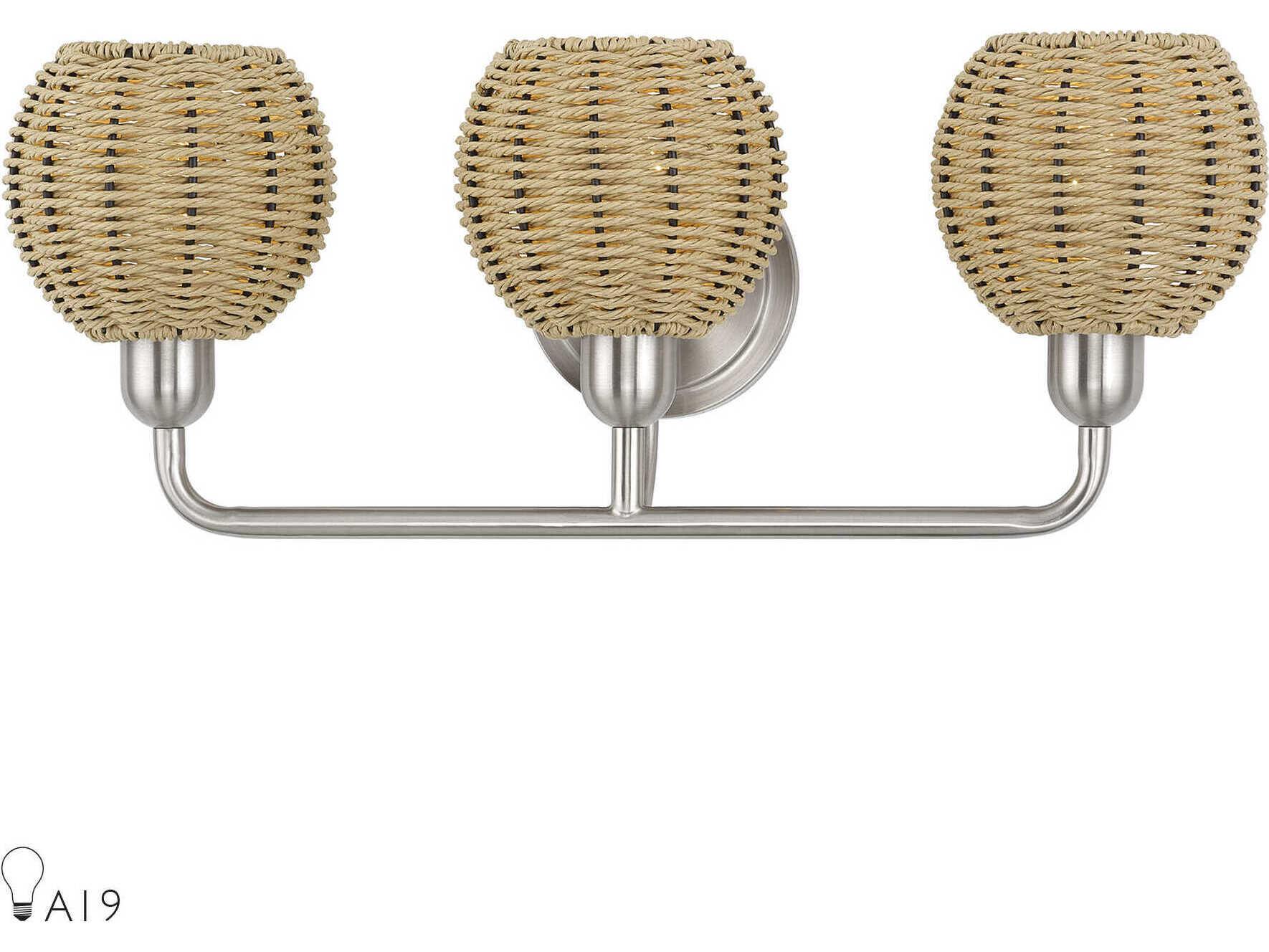 Livex Lighting Summervine 3-Light Brushed Nickel Vanity Light