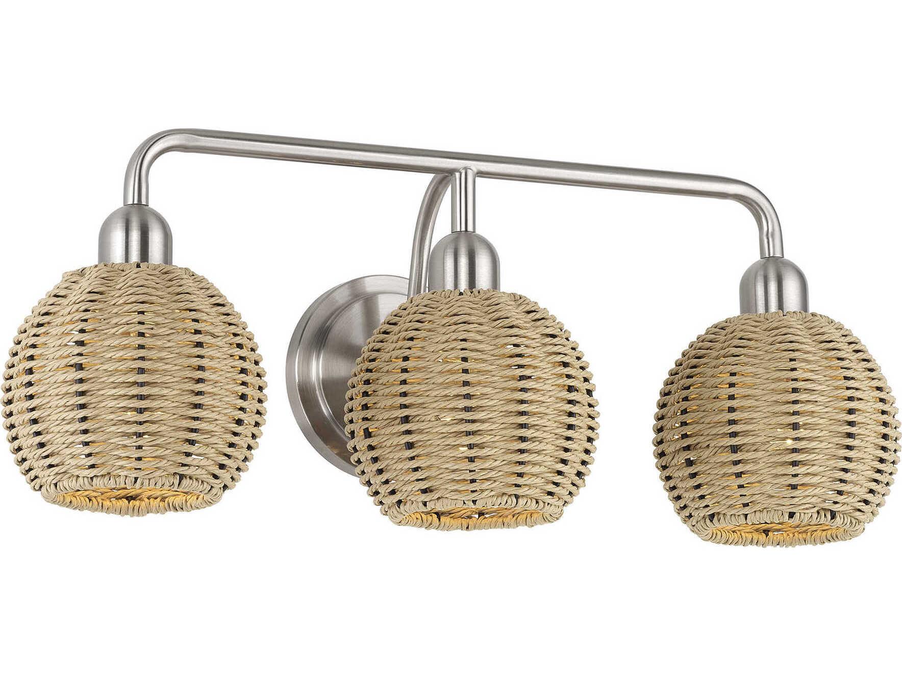Livex Lighting Summervine 3-Light Brushed Nickel Vanity Light