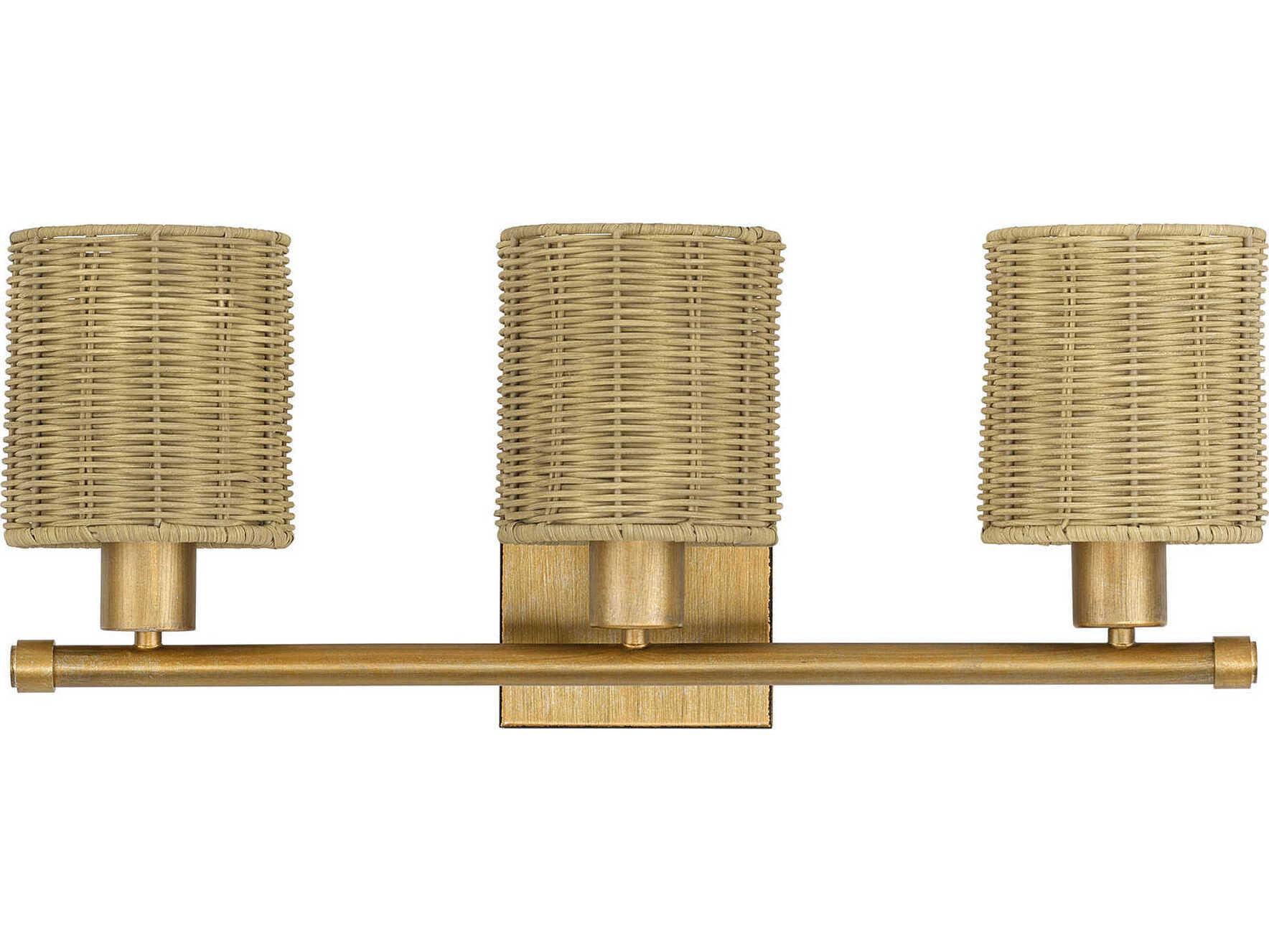 Livex Lighting Weavington 3-Light Antique Gold Leaf Vanity Light