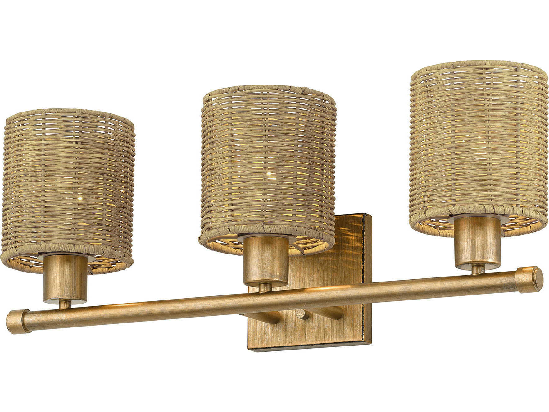 Livex Lighting Weavington 3-Light Antique Gold Leaf Vanity Light
