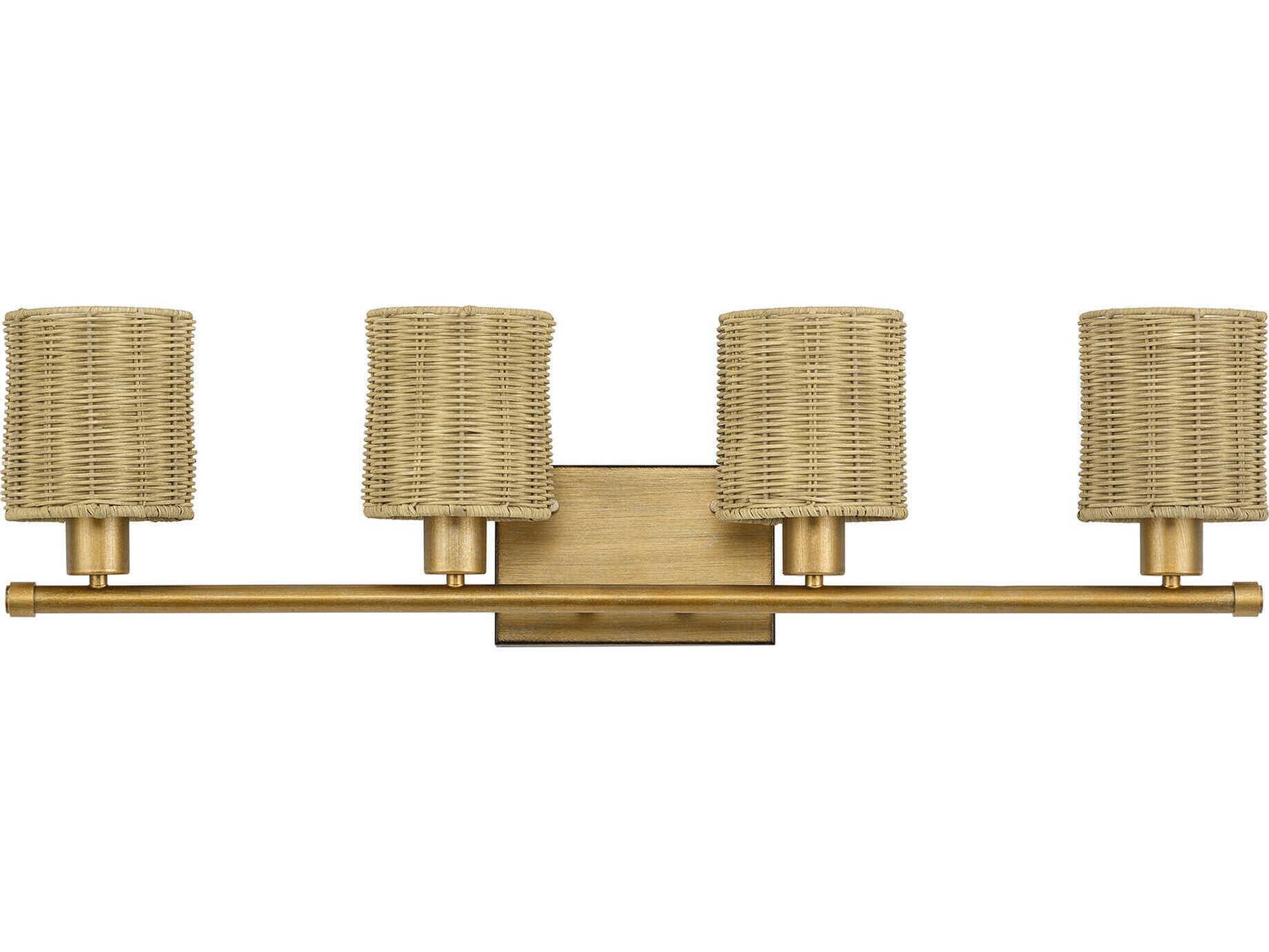 Livex Lighting Weavington 4-Light Antique Gold Leaf Vanity Light