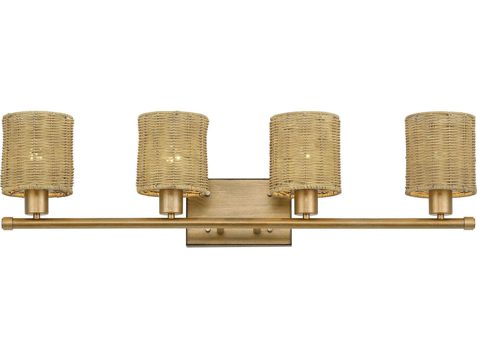 Livex Lighting Weavington 4-Light Antique Gold Leaf Vanity Light