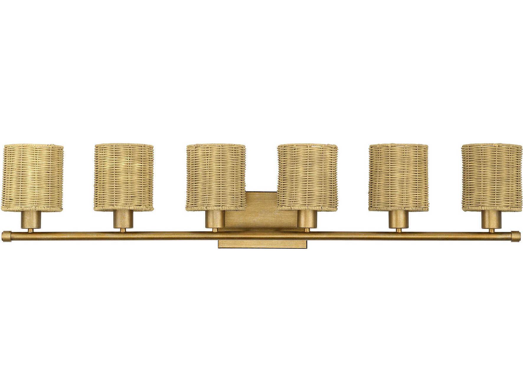 Livex Lighting Weavington 6-Light Antique Gold Leaf Vanity Light