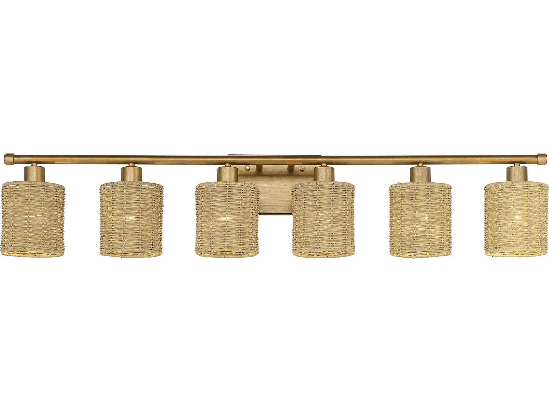 Livex Lighting Weavington 6-Light Antique Gold Leaf Vanity Light